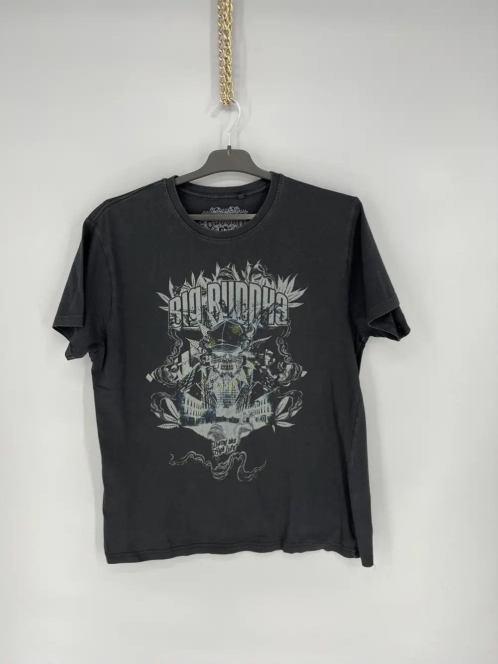 Band Tees Vintage Big Buddha Skull Affliction Style Cyber-Y2K Tee Size US L / EU 52-54 / 3 - 1 Thumbnail