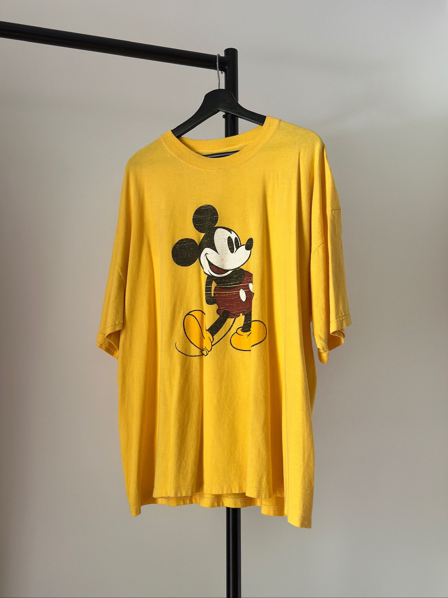 Disney × Mickey Mouse × Vintage Vintage 90s Disney Mickey Mouse Distressed Logo T-Shirt Size US XL / EU 56 / 4 - 1 Thumbnail
