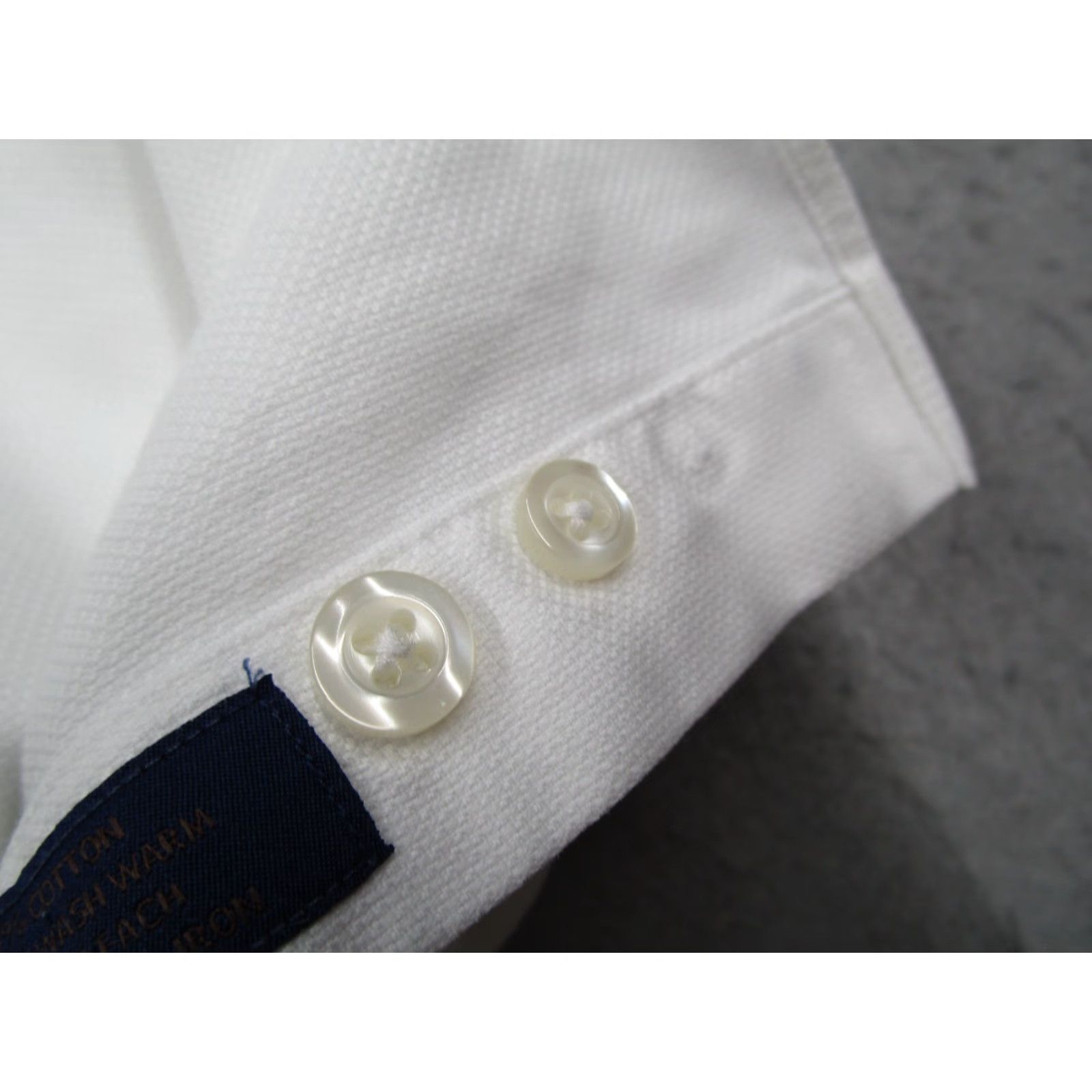 David Donahue David Donahue Dress Shirt Men 16 34 Slim Fit White Long Sleeve Button Up Dobby Work Size 34R - 7 Thumbnail