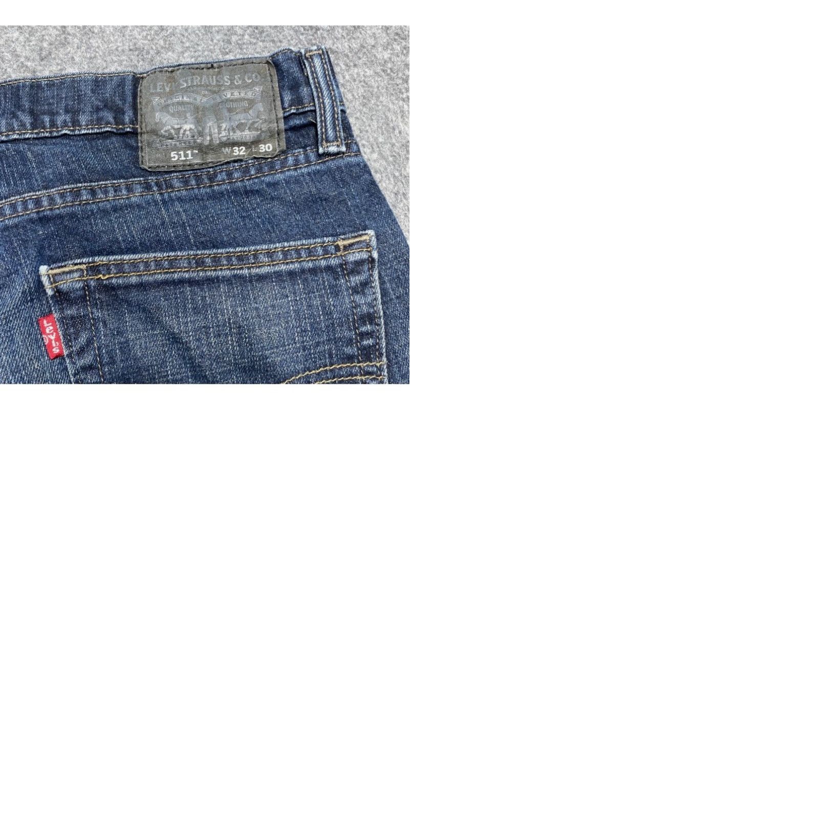 Levi's Levi's 511 Slim Jeans Men 32x30 Blue Dark Wash Stretch Straight Denim 5-Pocket Zip Fly Warm Weather Modern Casual Mens Size US 32 / EU 48 - 9 Thumbnail