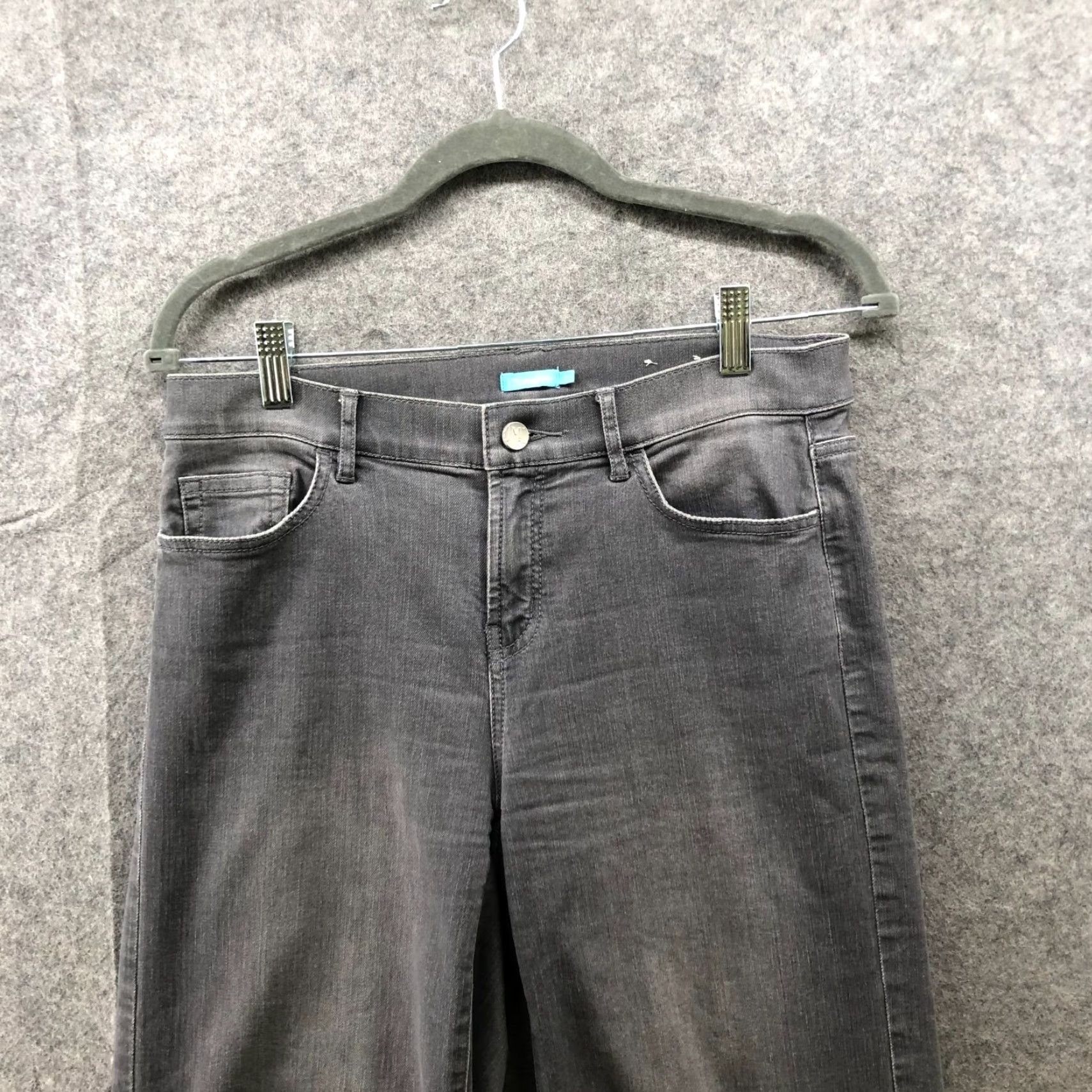 J.McLaughlin J. McLaughlin Cropped Wide Leg Jeans Womens 2 Gray Mid Rise Stretch Jeans Size 26" / US 2 / IT 38 - 3 Thumbnail