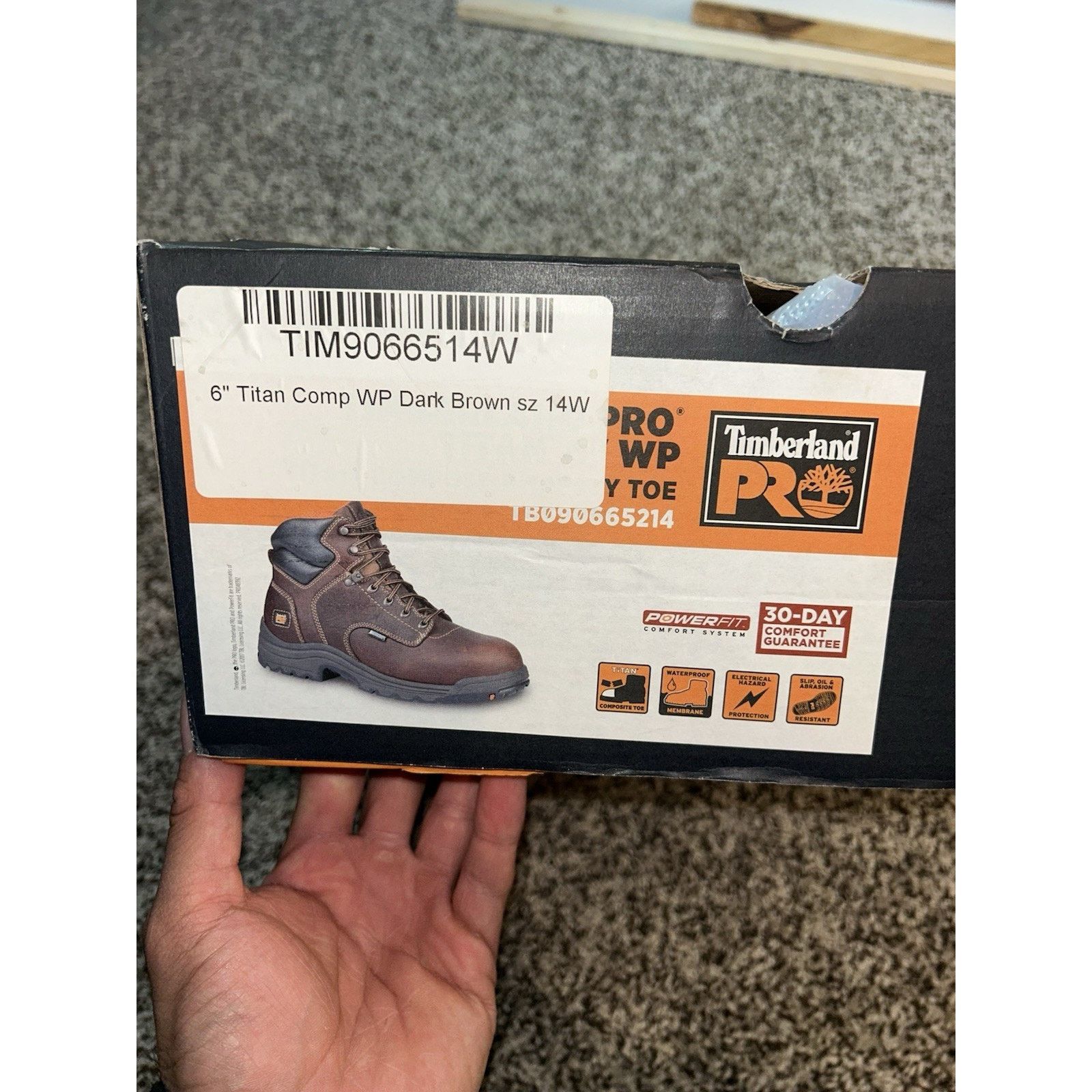Timberland Timberland Pro Titan 6" Safety Toe Mens 14 Wide leather Boot Size US 14 / EU 47 - 9 Thumbnail