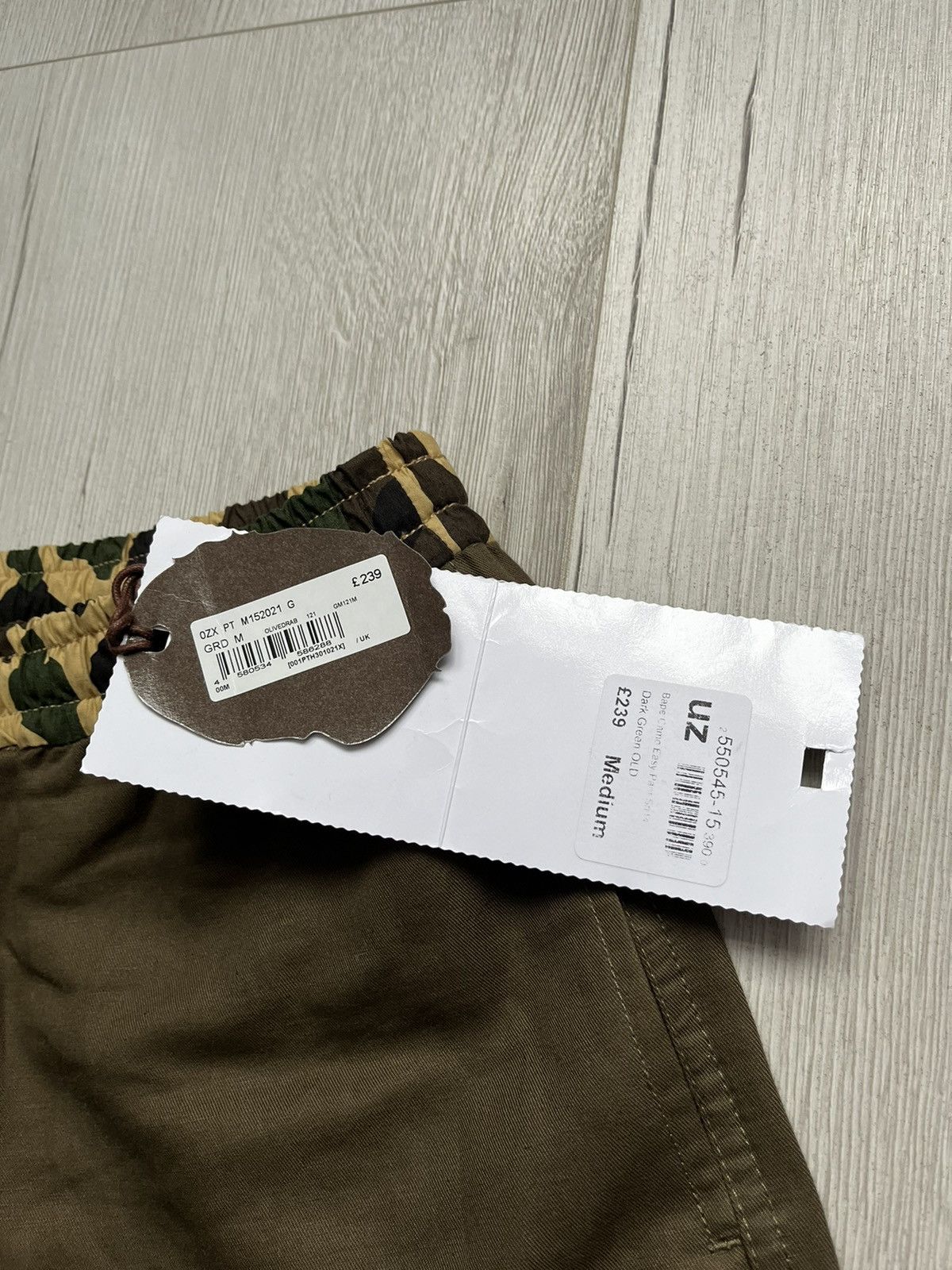 Bape NWT Bape Linen Dark Olive Green Camo Easy Chino Pants Size US 30 / EU 46 - 6 Thumbnail