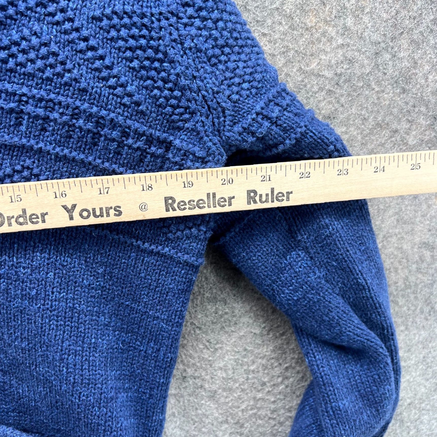 J.Crew J.CREW Cardigan Sweater Men Small Blue Pockets Cable Knit Aztec Shawl Button Vintage: No Size US S / EU 44-46 / 1 - 6 Thumbnail