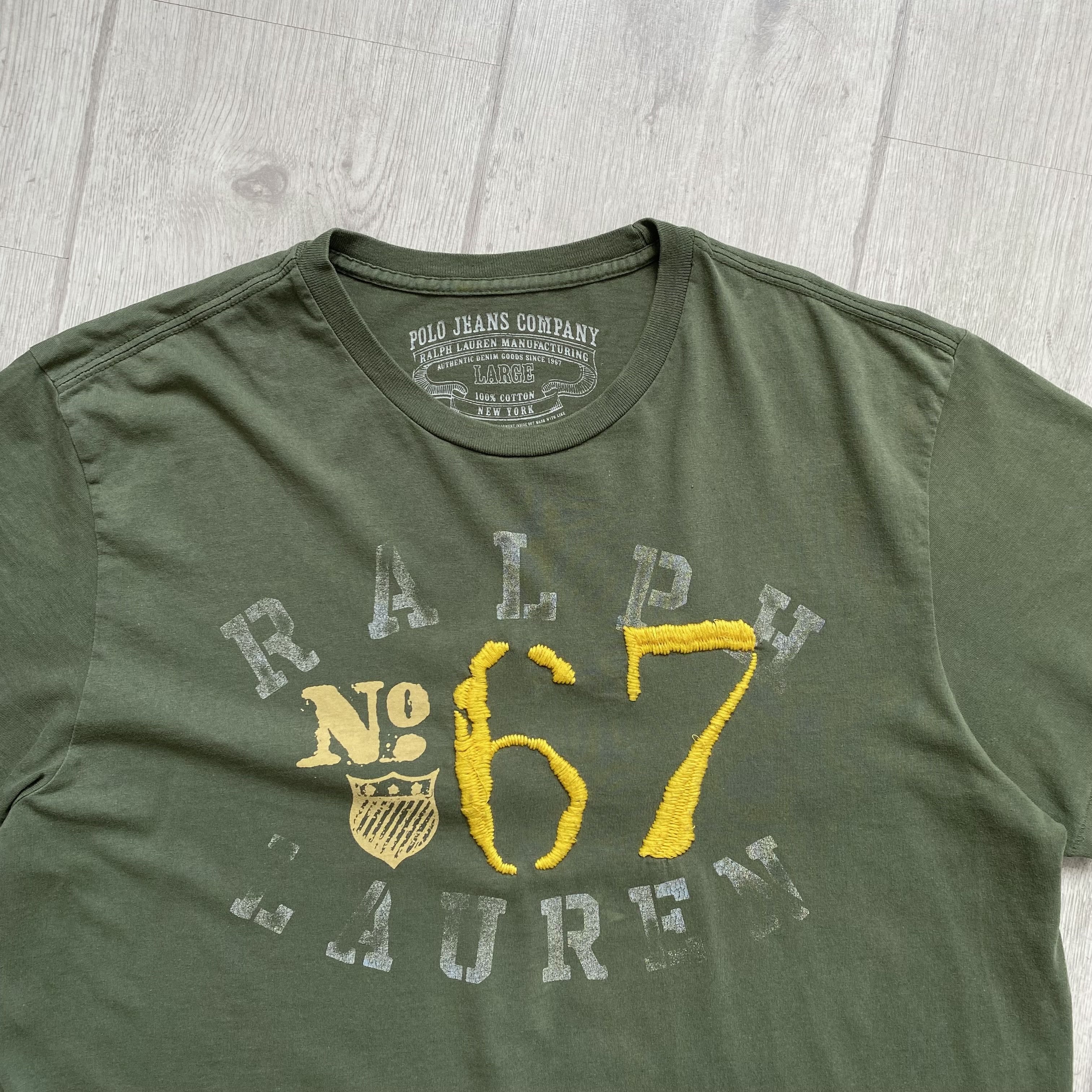 Polo Ralph Lauren Vintage Polo Jeans Company Ralph Lauren Military Tee RL-67 Size US L / EU 52-54 / 3 - 2 Thumbnail