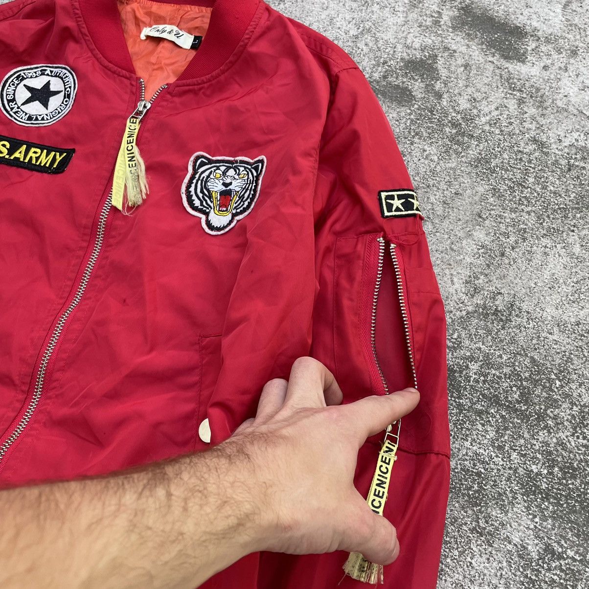 Vintage Vintage Y2K Red Bomber Army Military Patches Streetwear M Size M / US 6-8 / IT 42-44 - 7 Thumbnail