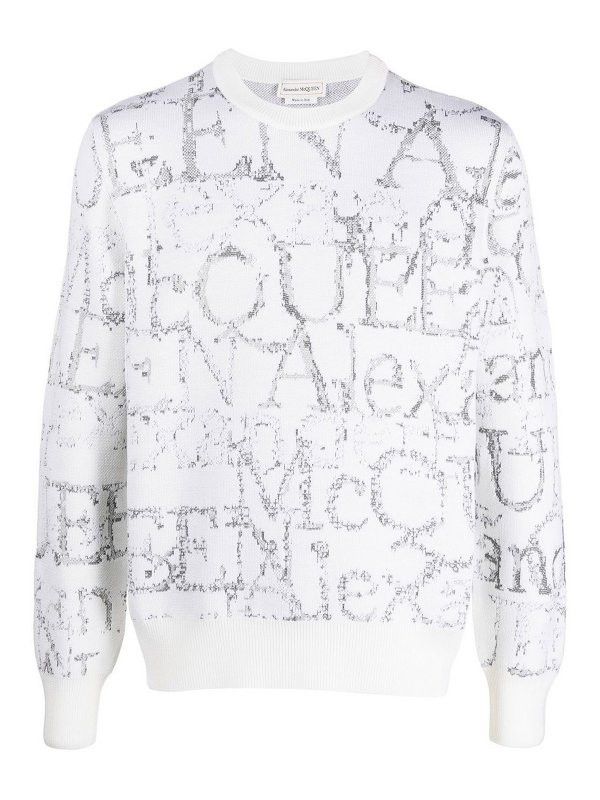 Alexander McQueen o1y1024 Sweater In White Size US M / EU 48-50 / 2 - 1 Thumbnail