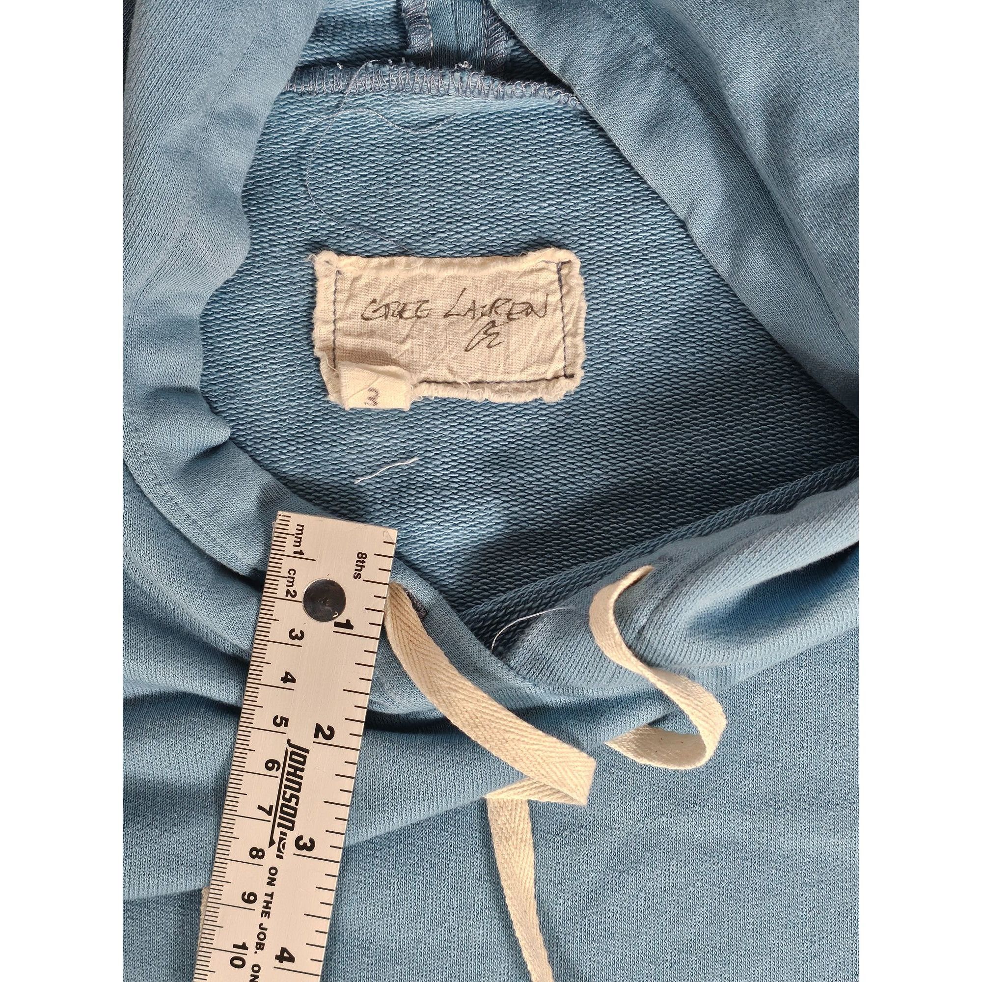 Greg Lauren Greg Lauren Striped Crewneck Hoodie Size 3 US Light Blue Mul Size US XL / EU 56 / 4 - 2 Thumbnail