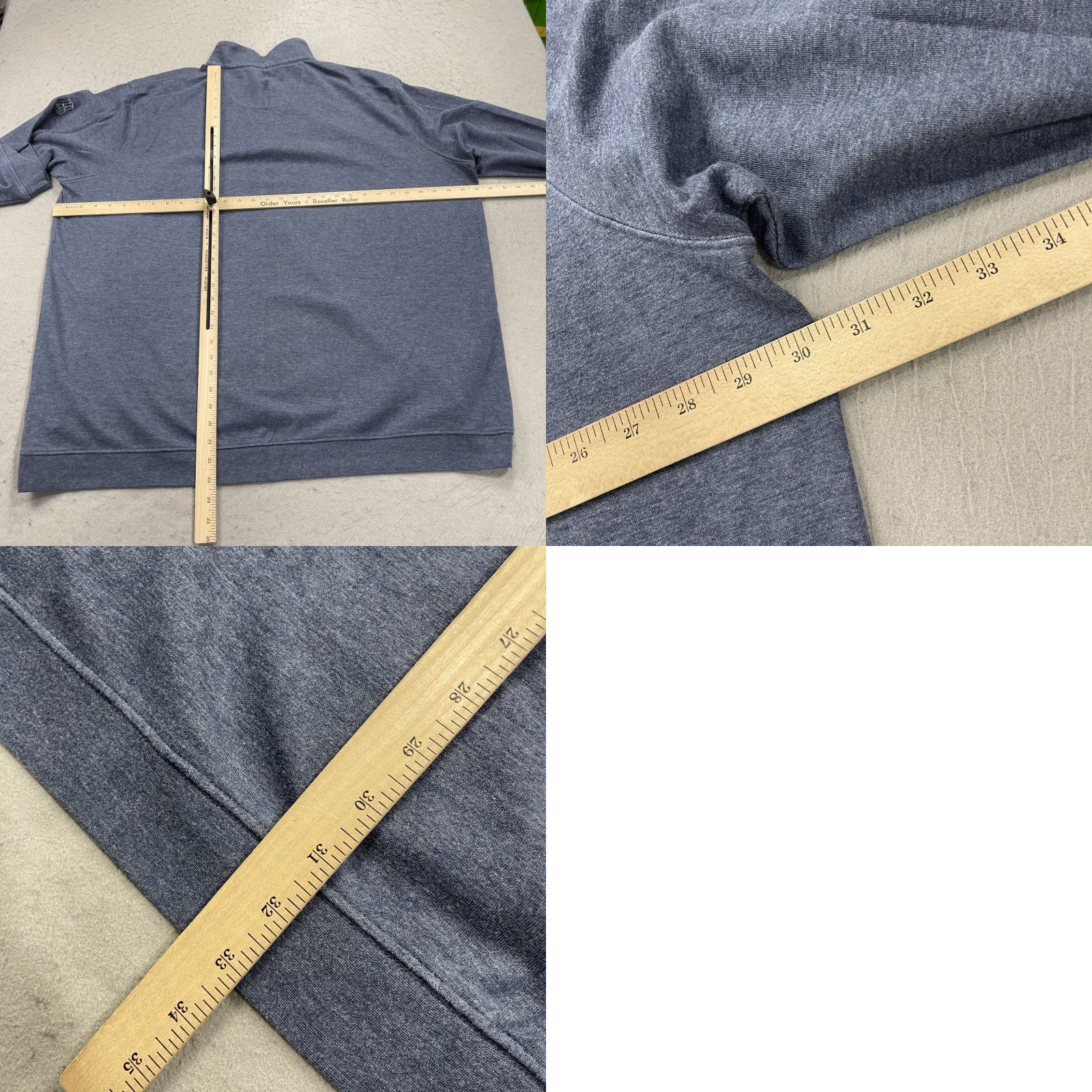 johnnie-O johnnie-O Sweater Mens 4XL Blue Sully 1/4 Quarter Zip Mock Neck Golf Park Ridge Shirt Mens Blue 4XL Pullover Size US XXL / EU 58 / 5 - 8 Thumbnail