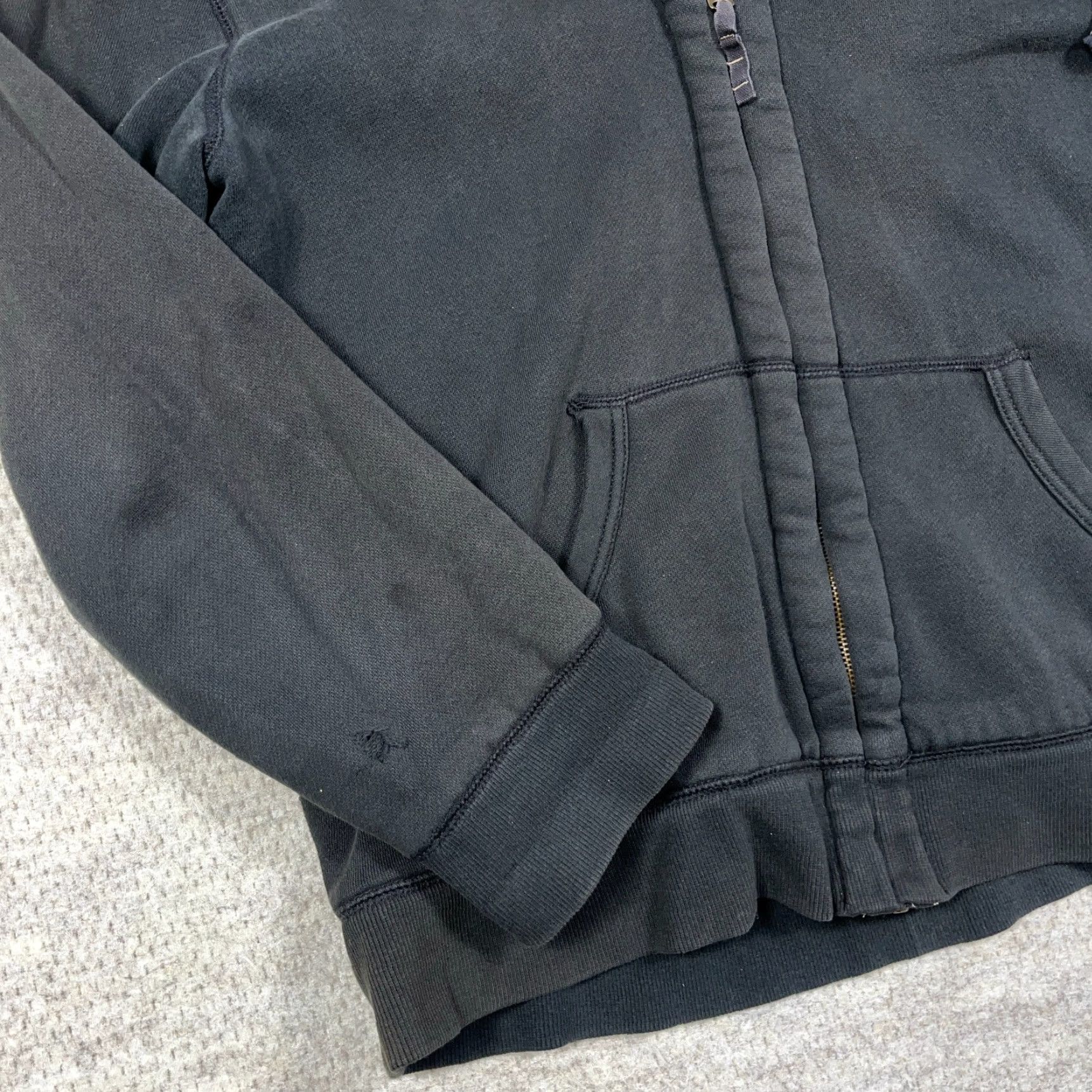 Timberland VINTAGE Timberland Hoodie Men XL Black Full Zip Sherpa Lined Jacket Sun Faded Size US XL / EU 56 / 4 - 6 Thumbnail