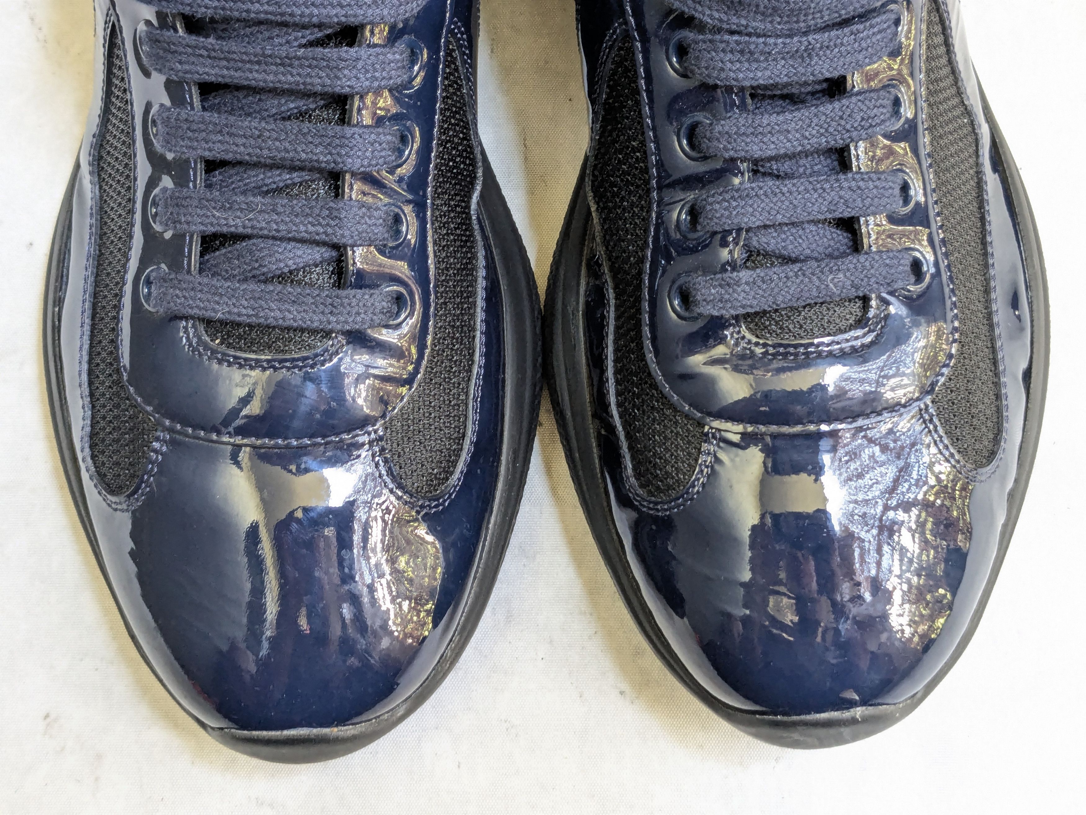 Prada Prada America's Cup Sneakers Navy Blue Black 10 Red Low Size US 10 / EU 43 - 2 Thumbnail