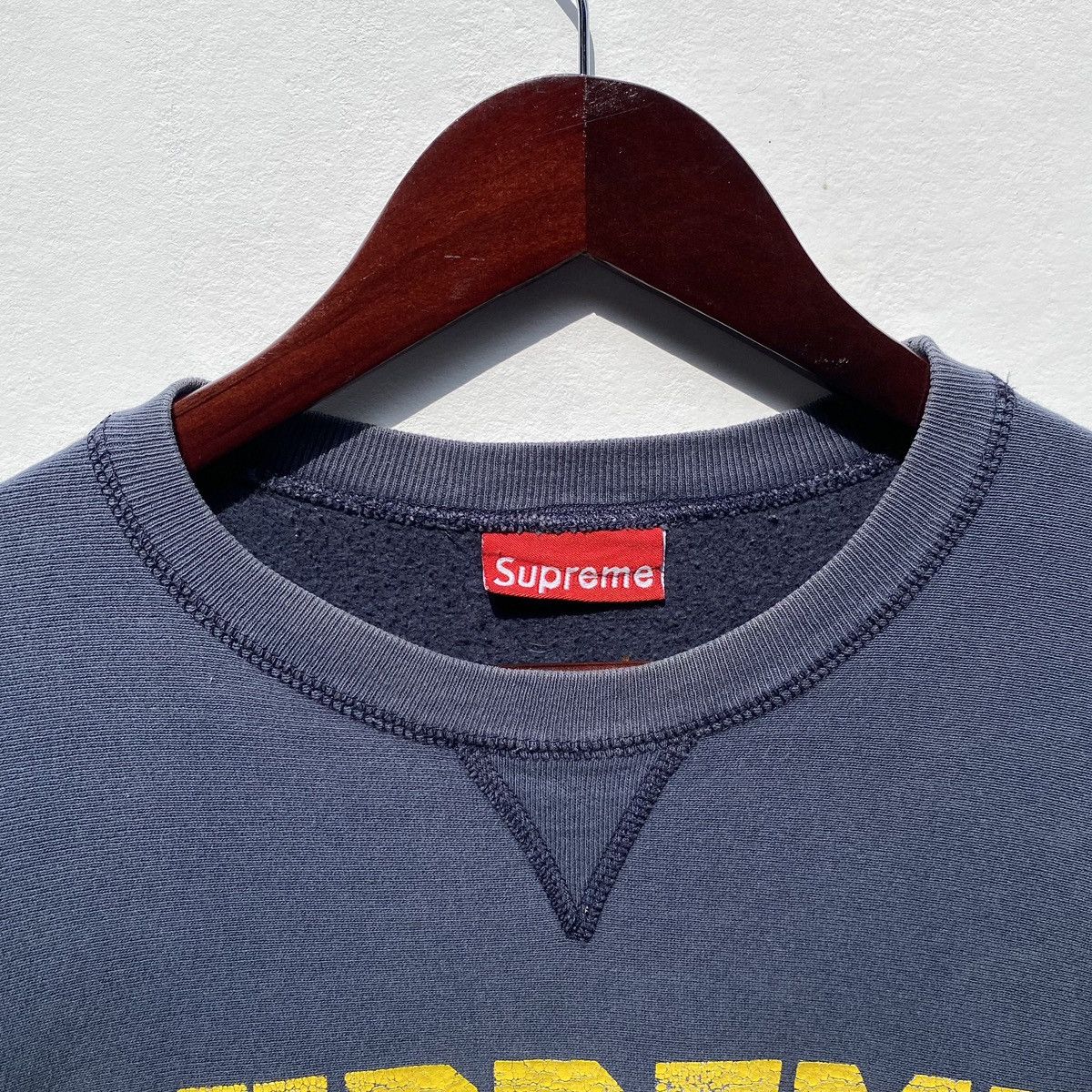 Supreme Rare! Vintage 90s OG Supreme Collegiate Sweatshirt Size US L / EU 52-54 / 3 - 11 Thumbnail