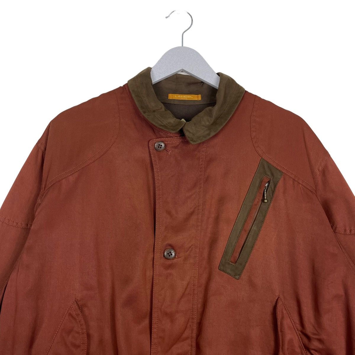Designer × Lancel 💥80s LANCEL CITY BOMBER ORANGE BRICK Size US M / EU 48-50 / 2 - 3 Thumbnail