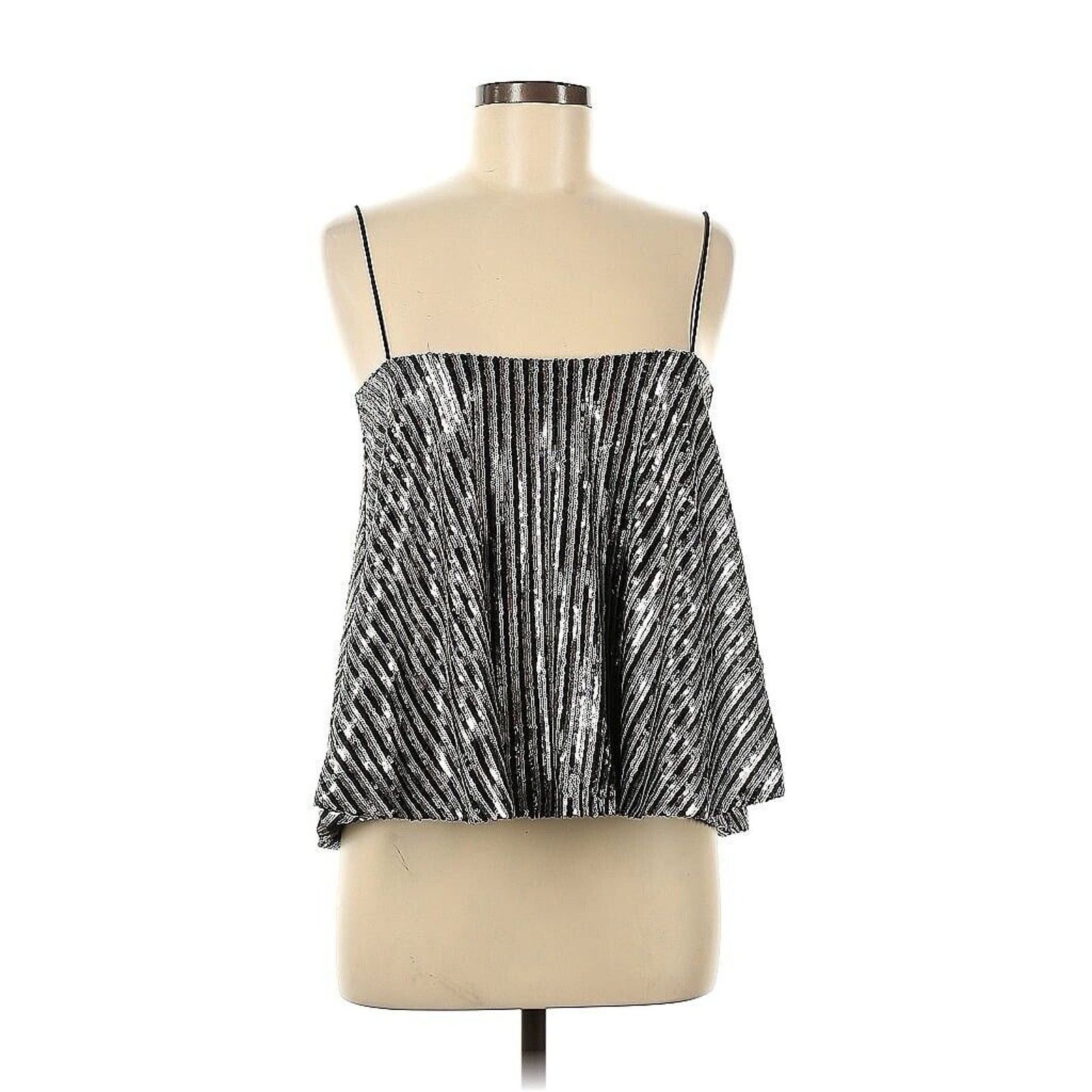 Free People Jovanna London X Free People Sequin Tank Pants Set Silver 6 Size M / US 6-8 / IT 42-44 - 6 Thumbnail