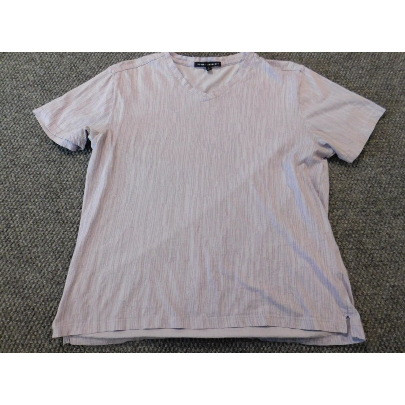 Logo 7 Robert Barakett Womens Shirt S Purple Pullover Stretch Logo Crew Neck Casual Blouse Cotton Rayon Short Sleeve Regular Mens? Womens Size S / US 4 / IT 40 - 3 Thumbnail