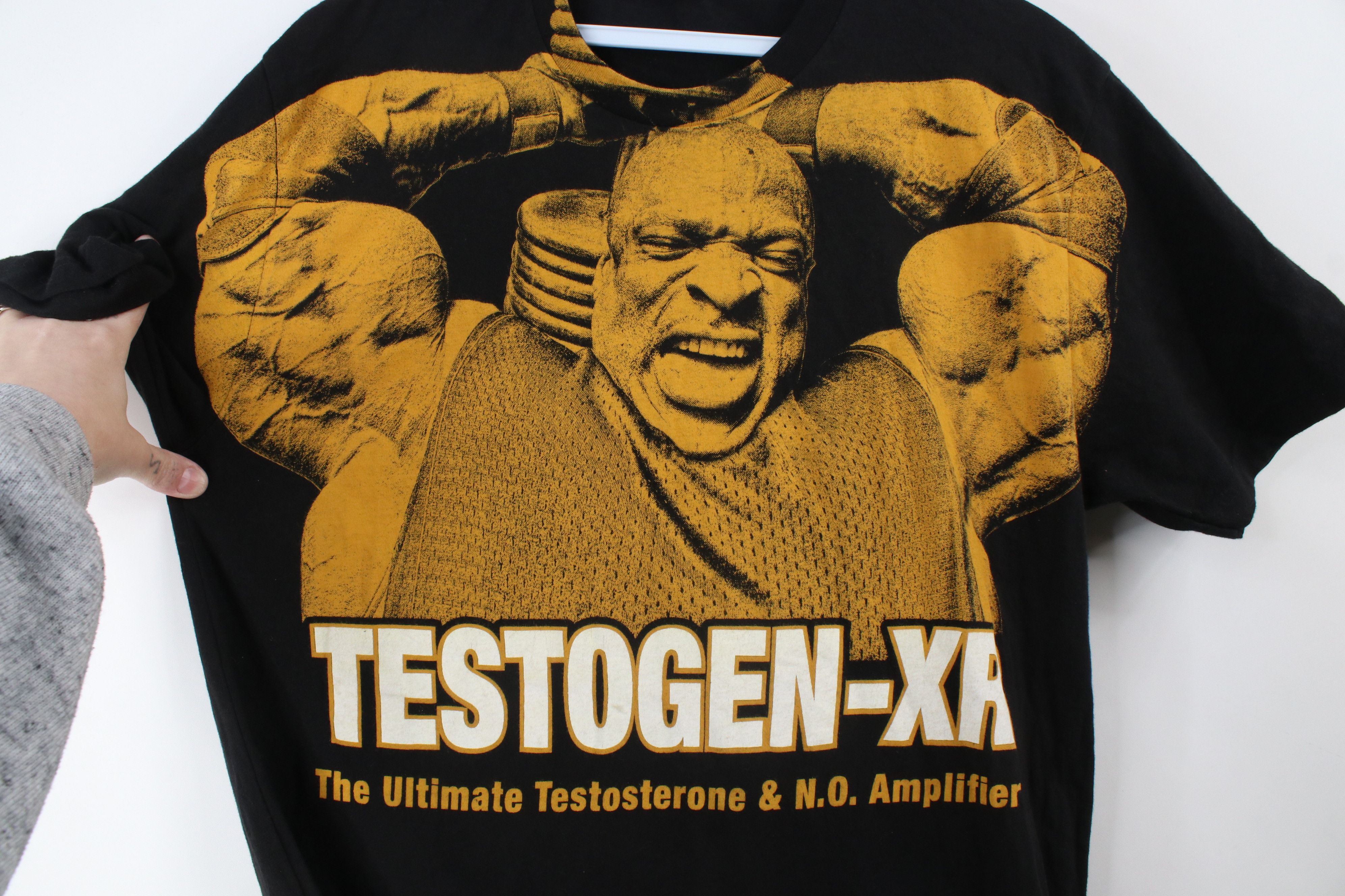 Vintage Ronnie Cole All Over Print Testogen-XR Bodybuilding T-Shirt Size US M / EU 48-50 / 2 - 4 Thumbnail