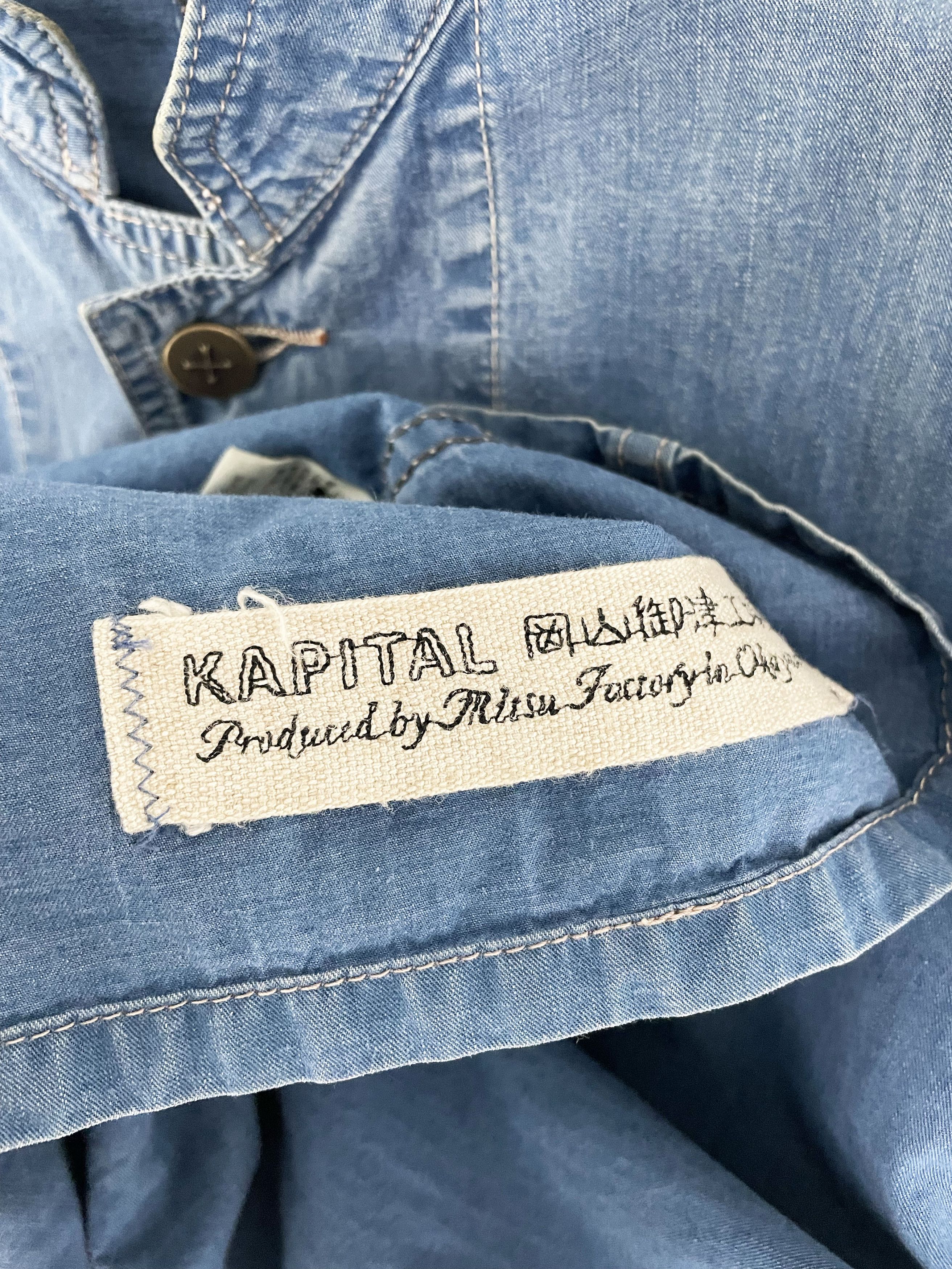 Kapital Metal Button Denim Shirt Jacket Size US L / EU 52-54 / 3 - 7 Thumbnail