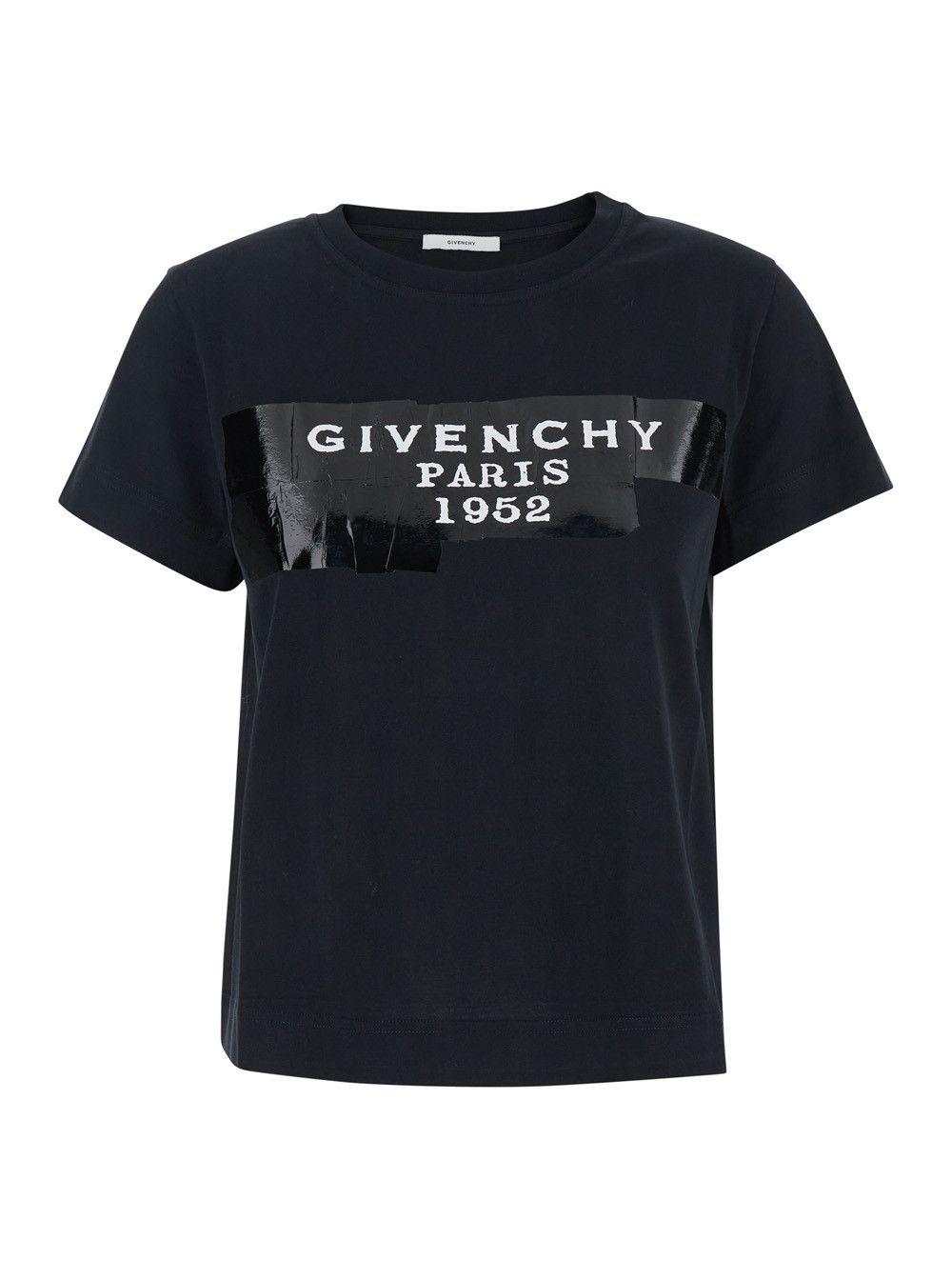 Givenchy Black T-Shirt with Lettering Logo on the Front in Cotton Woman Size M / US 6-8 / IT 42-44 - 1 Thumbnail