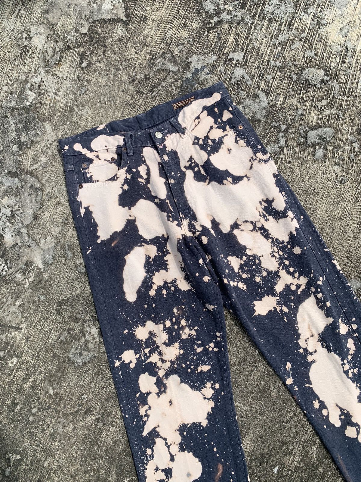 Le Grande Bleu (L.G.B.) Rare 🔥 Bobson tie dye jeans Size US 33 - 3 Thumbnail
