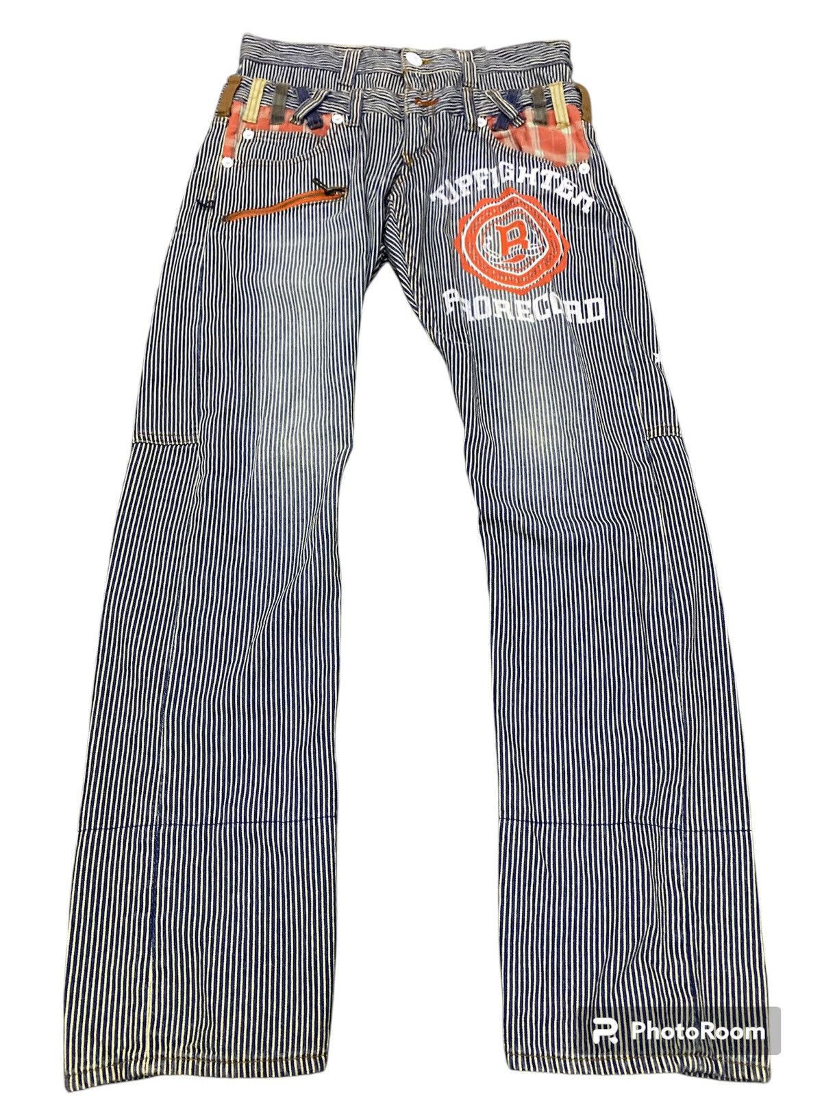 Hysteric Glamour × Japanese Brand Japan 🇯🇵 double waist stripe Size US 32 / EU 48 - 2 Thumbnail