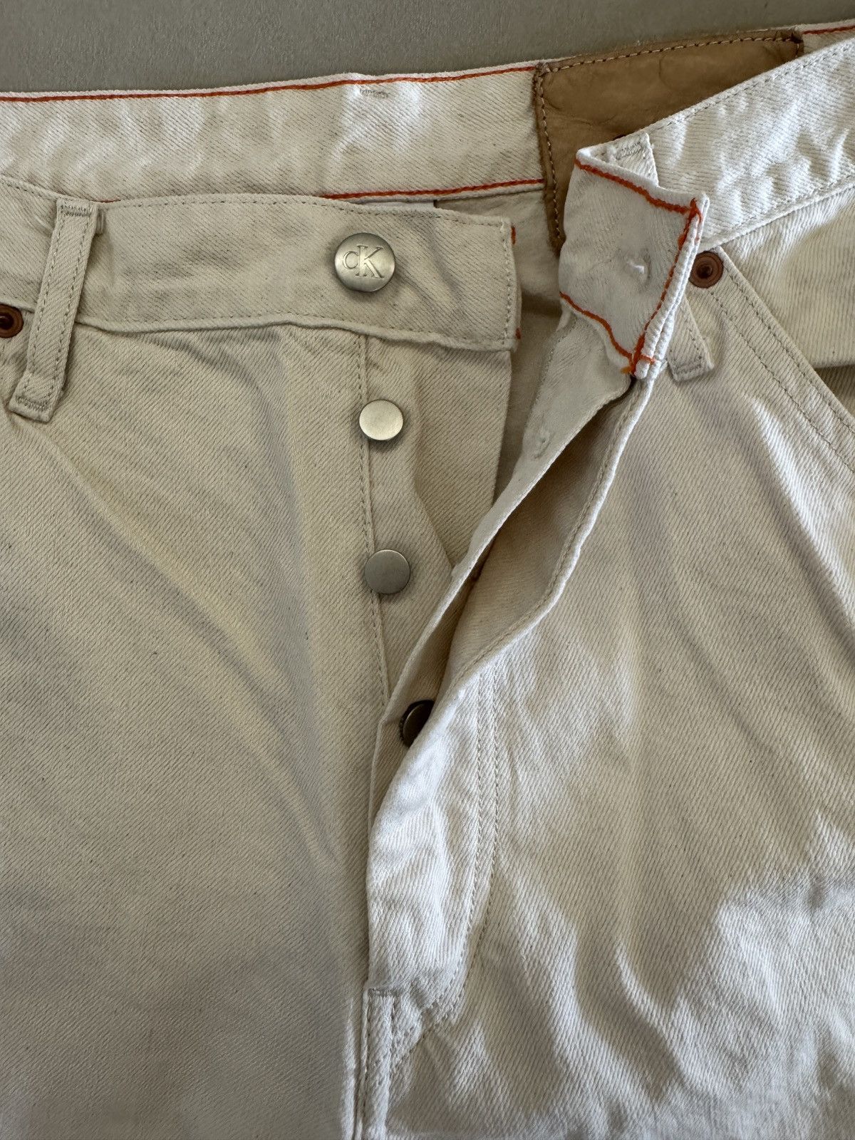 Calvin Klein × Heron Preston Calvin Klein x Heron Preston White Carpenter Pant Size US 32 / EU 48 - 3 Thumbnail