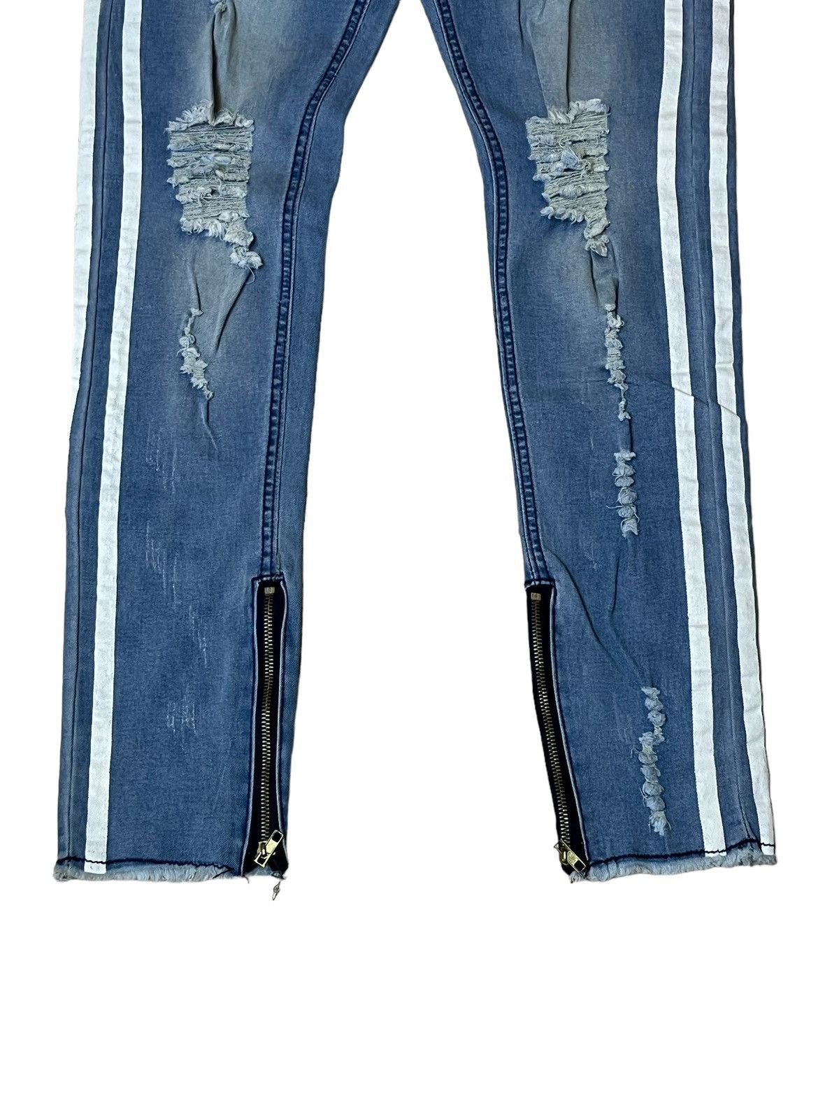 Japanese Brand JAPANESE DENIM STRETCH COTTON DISTRESS STYLE JEANS Size US 32 / EU 48 - 3 Thumbnail