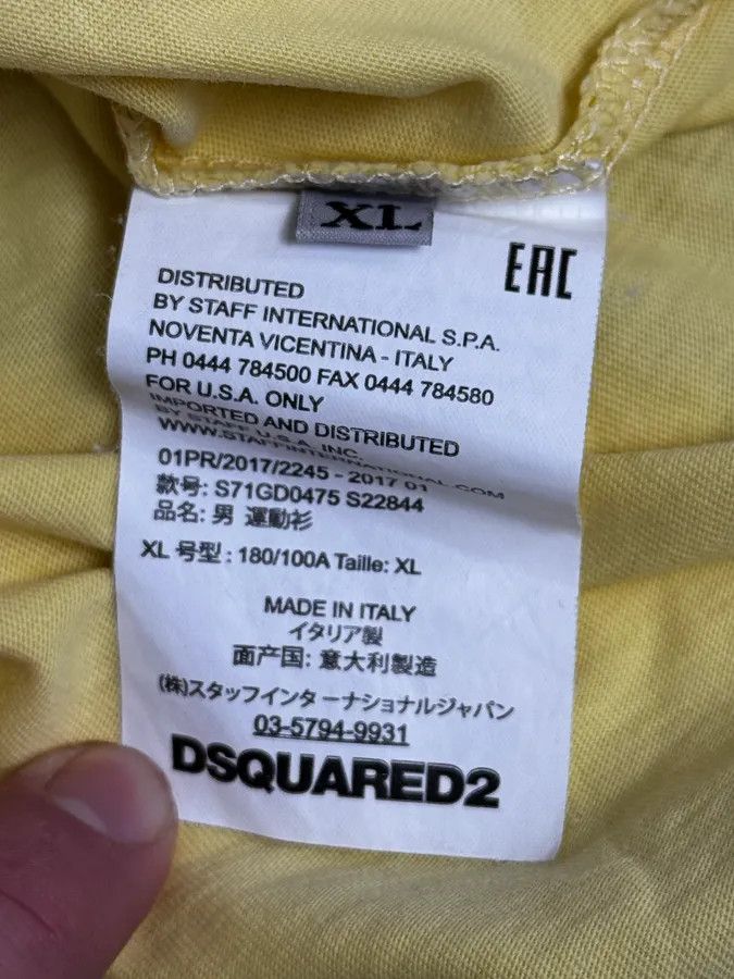 Dsquared2 SS2017 DSquared2 Yellow Pinstriped T-Shirt Size US M / EU 48-50 / 2 - 10 Thumbnail