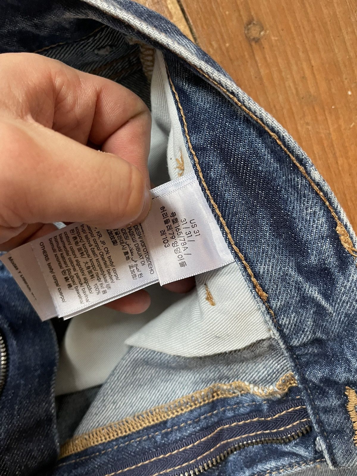 Calvin Klein Vintage Style Stone Wash Denim Jean Calvin Klein Baggy 29 Size US 31 - 3 Thumbnail
