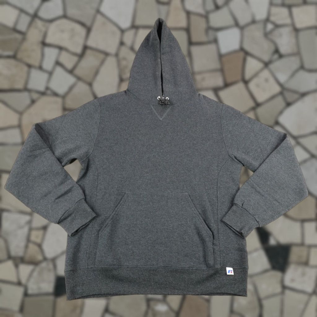 Russell Athletic Russell Athletic Hoodie Mens Medium Gray Pullover Sweatshirt Fleece Logo Pocketed Outdoor Sports Regular Fit Size US M / EU 48-50 / 2 - 1 Thumbnail