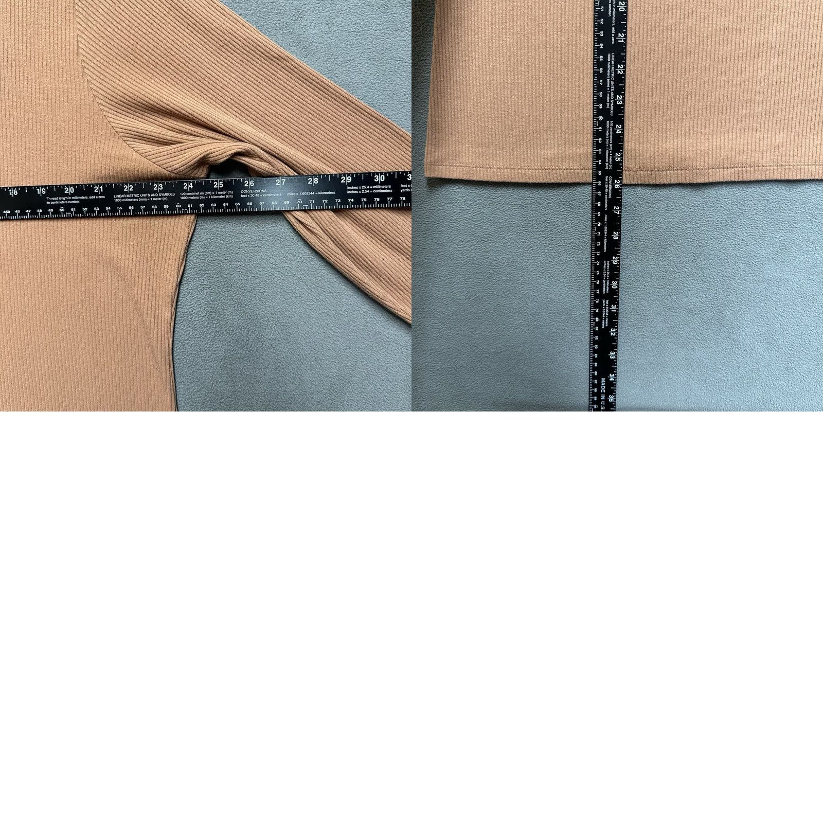 Old Navy Old Navy Shirt Womens 2XL Tan Beige Rib-knit Turtleneck Long Sleeve Stretch EUC Size XXL / US 16-18 / IT 52-54 - 8 Thumbnail