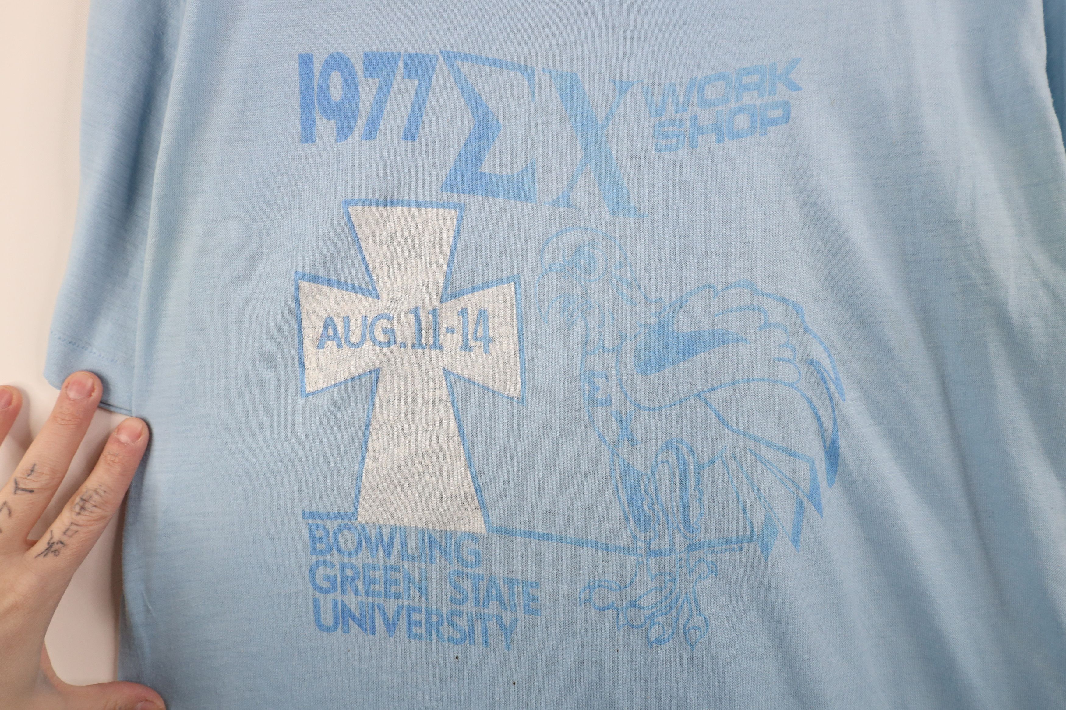 Vintage Vintage 70s Chi Bowling Green State University T-Shirt USA Size US XL / EU 56 / 4 - 4 Thumbnail