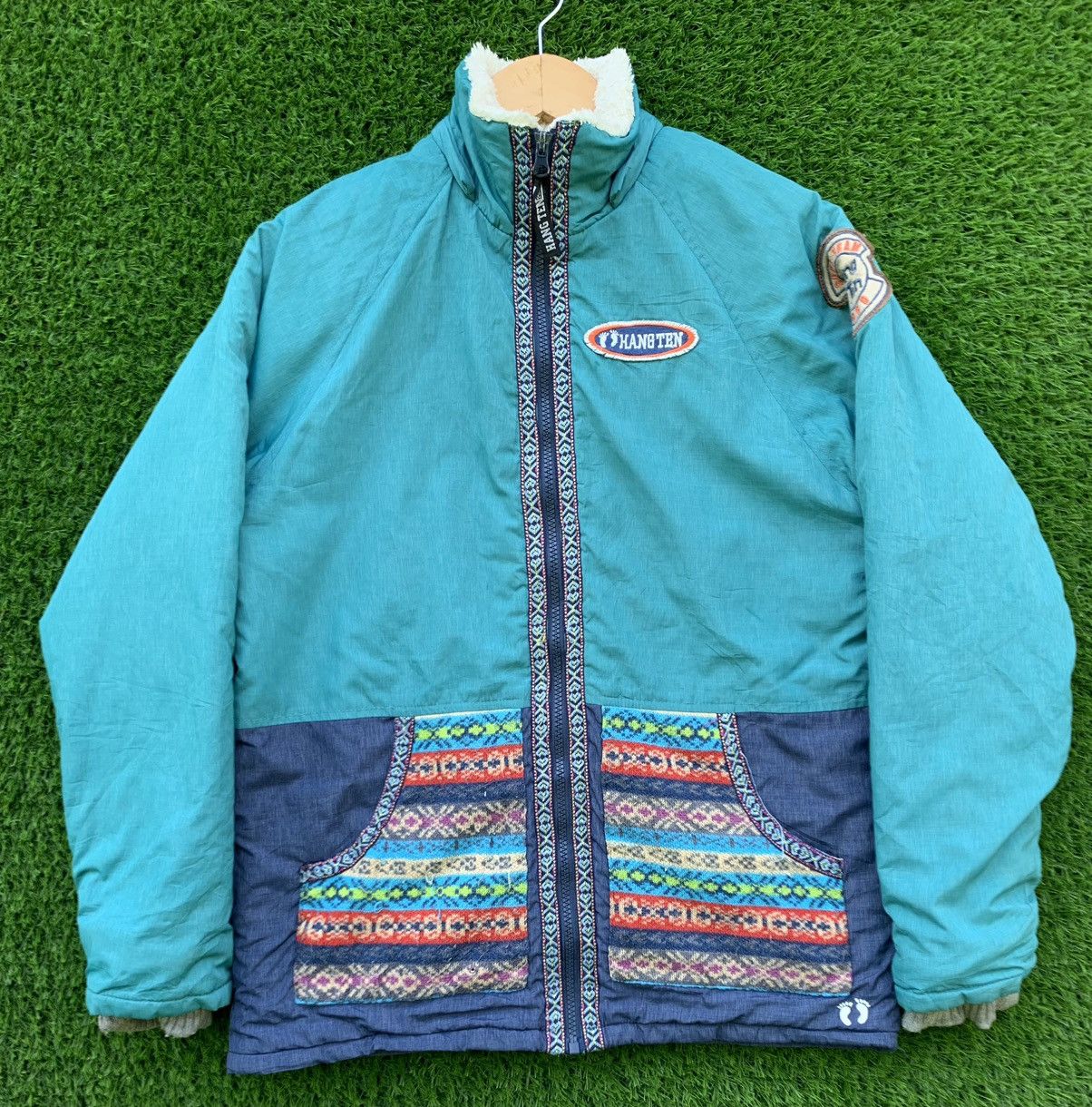 Hang Ten × If Six Was Nine × Vintage ❗️Vintage Hang Ten Multicolour Jacket Spellout Logo❗️ Size US M / EU 48-50 / 2 - 1 Thumbnail