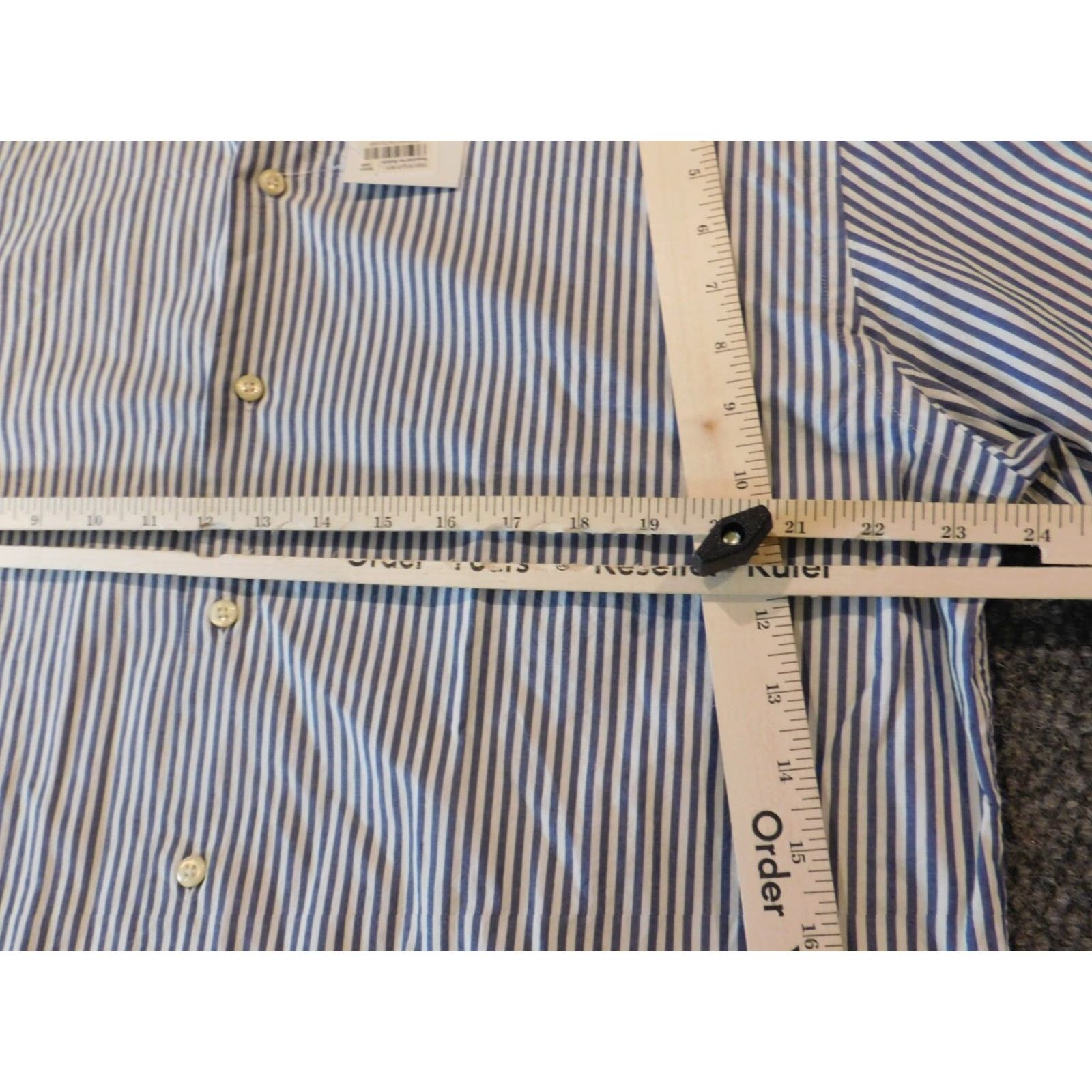 Bloomingdale's Bloomingdale's Mens Button-Up shirt XL Blue Striped Knit Cotton Polyester Regular Button-Down Collar Mens Season All Seasons Brand New With Tags Size US XL / EU 56 / 4 - 4 Thumbnail