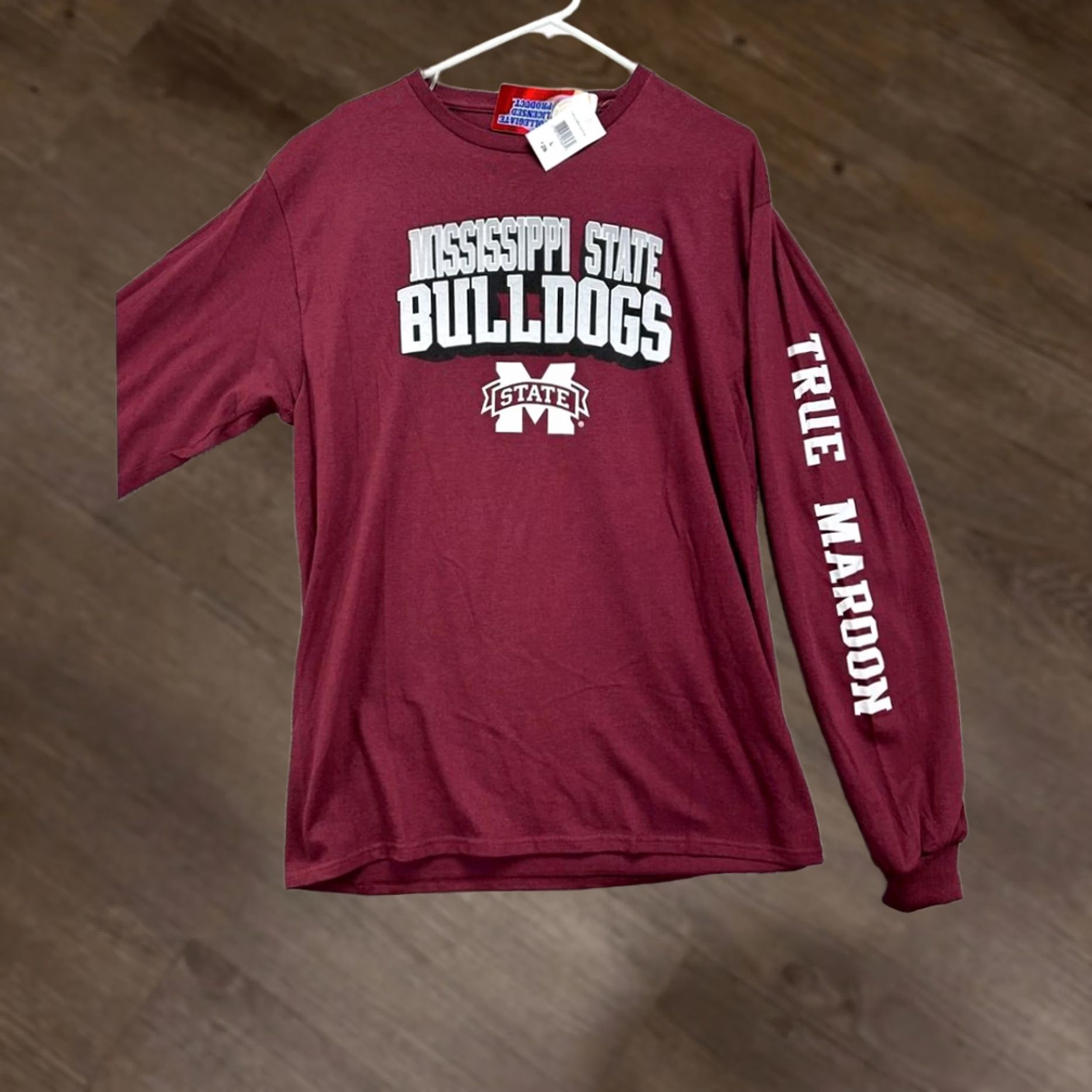 Vintage J. America Mississippi State Bulldogs Shirt Men Large Maroon Long Sleeve Tee NEW College University Size US L / EU 52-54 / 3 - 1 Thumbnail