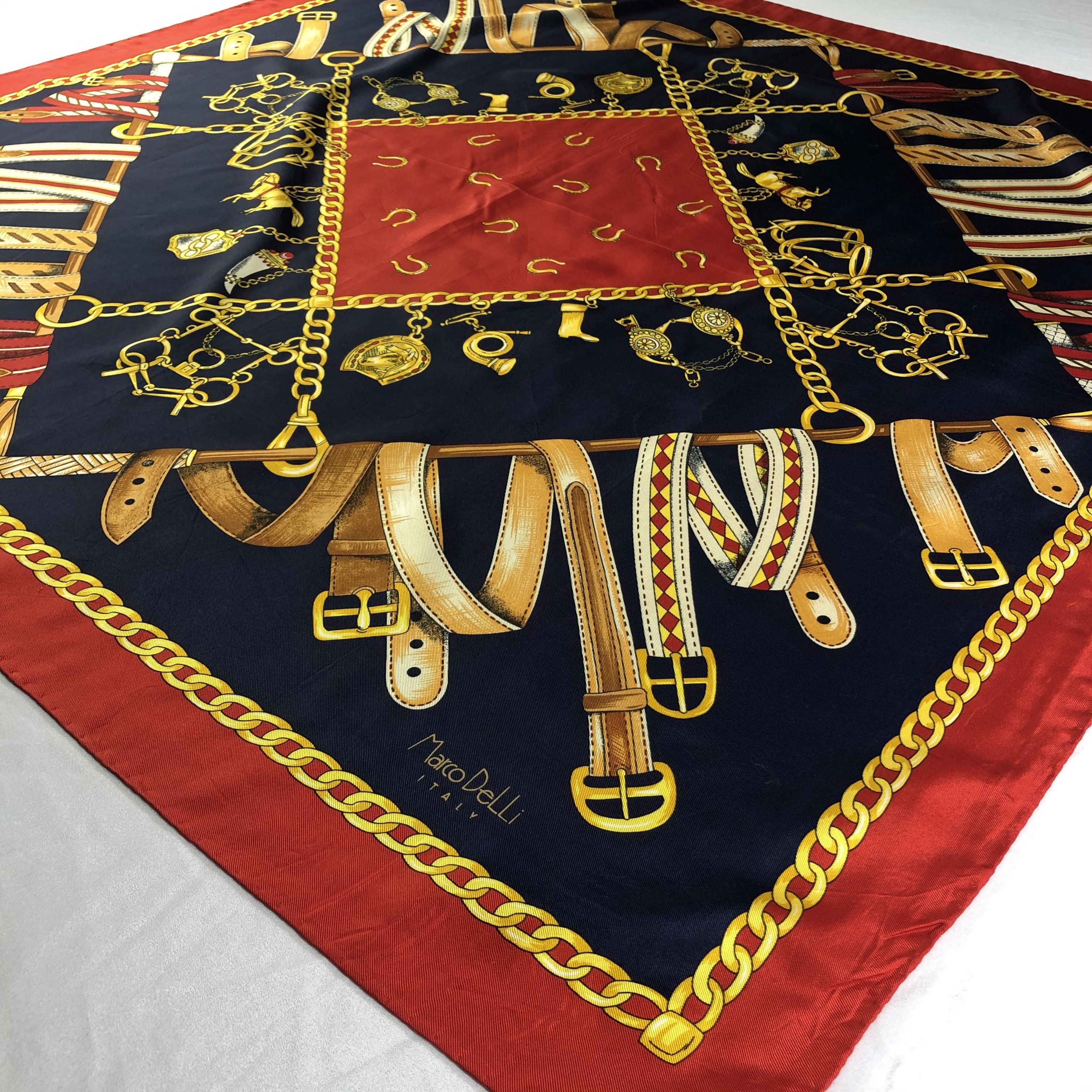 Vintage Vintage Marco Delli Silk Scarf Size ONE SIZE - 4 Thumbnail