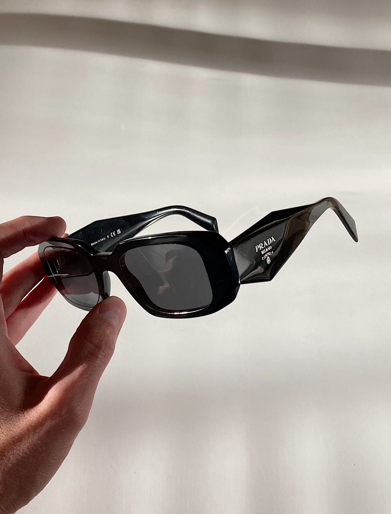 Prada PRADA Raf Simons Black Symbole Logo Sunglasses SPR17W Offset Size ONE SIZE - 1 Thumbnail
