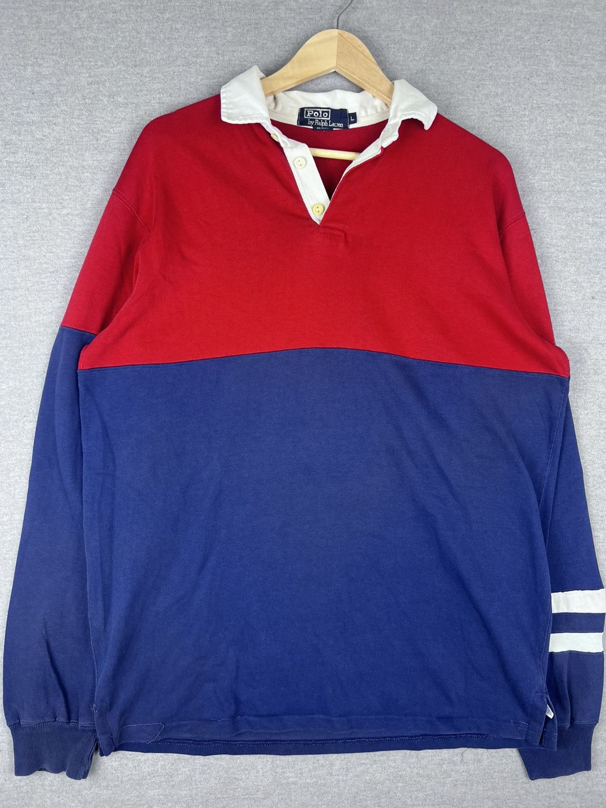 Ralph Lauren Vintage 1980s Ralph Lauren Polo Rugby Shirt Collared L Size US L / EU 52-54 / 3 - 2 Thumbnail