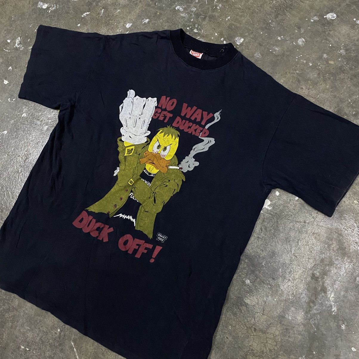 Cartoon Network Vintage 80s Donald Duck Taxi Driver Parody Tee Humor Art Size US L / EU 52-54 / 3 - 1 Thumbnail