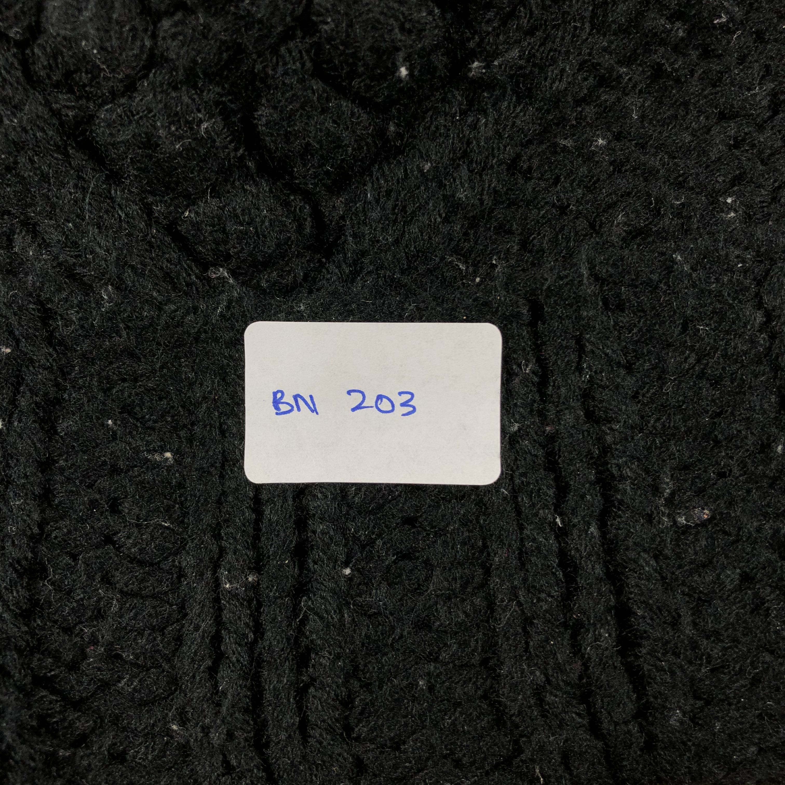 Japanese Brand Japanese Brand Black Cable Knit Beanie Crochet Hats Size ONE SIZE - 5 Thumbnail