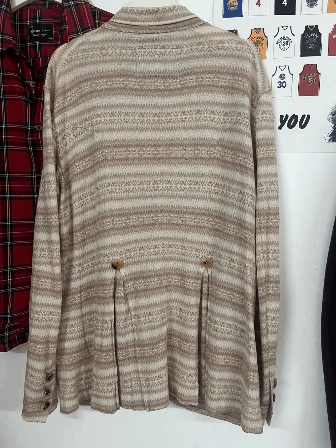 Number (N)ine Sz 2 Number Nine 08AW Birds Ethical Pattern Cardigan Size US M / EU 48-50 / 2 - 2 Thumbnail