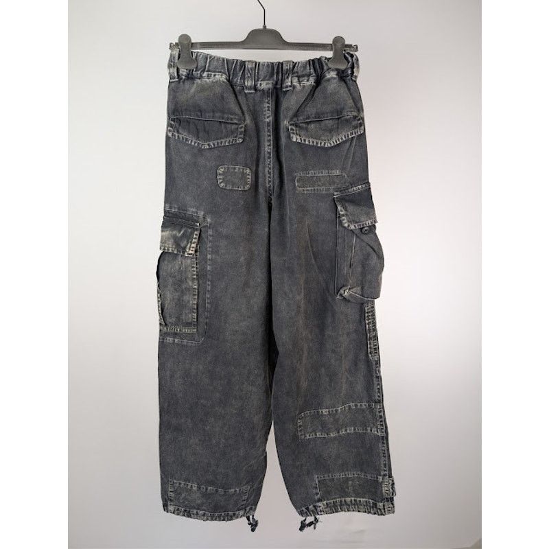 Maison MIHARA YASUHIRO o1rshd1 Repair Cargo Trousers Denim Pants in Black Size US 32 / EU 48 - 11 Thumbnail