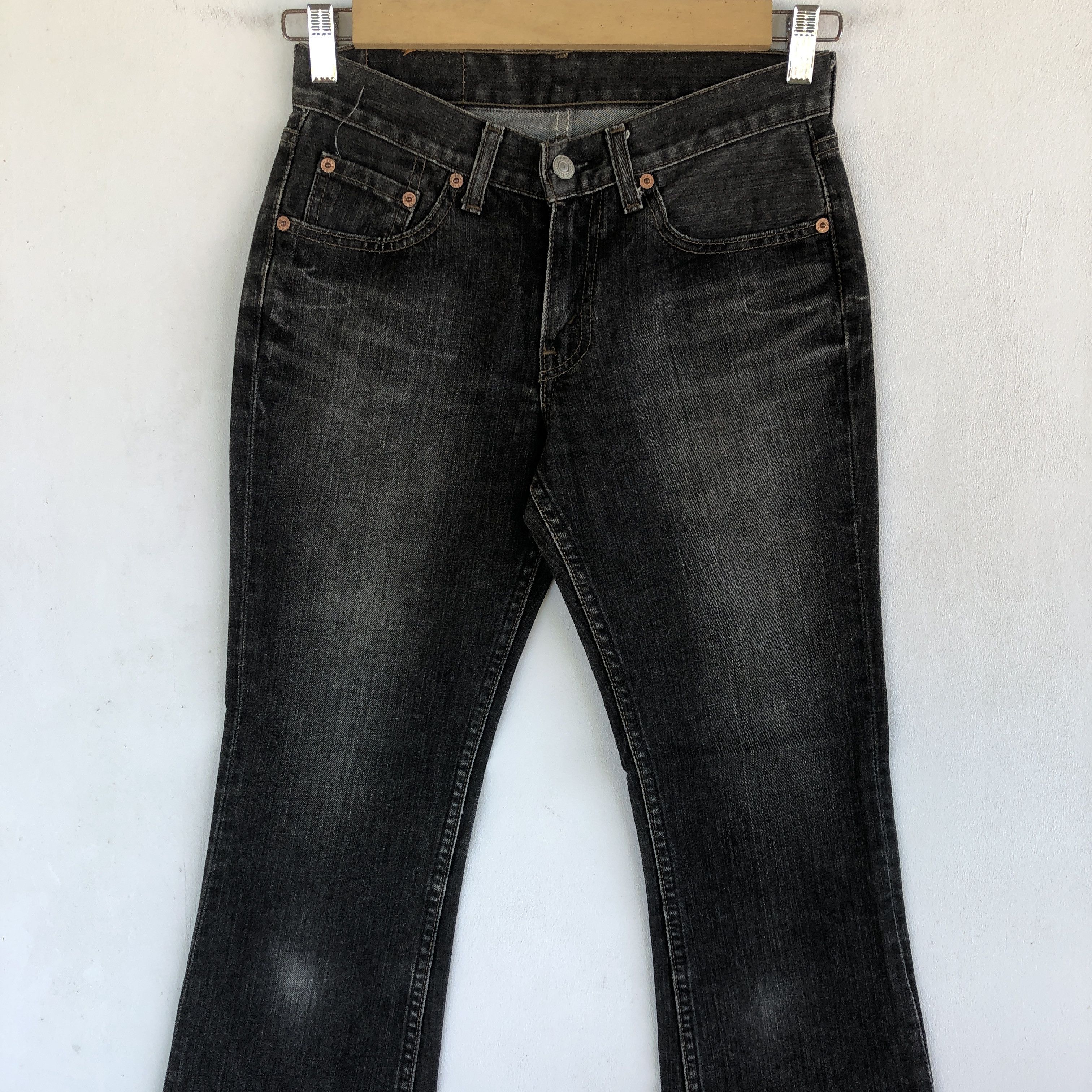 Levi's Boot Cut Levi's 526 Jeans Super Black Flare Levis 526 Denim Size 24" / US 00 / IT 34 - 3 Thumbnail