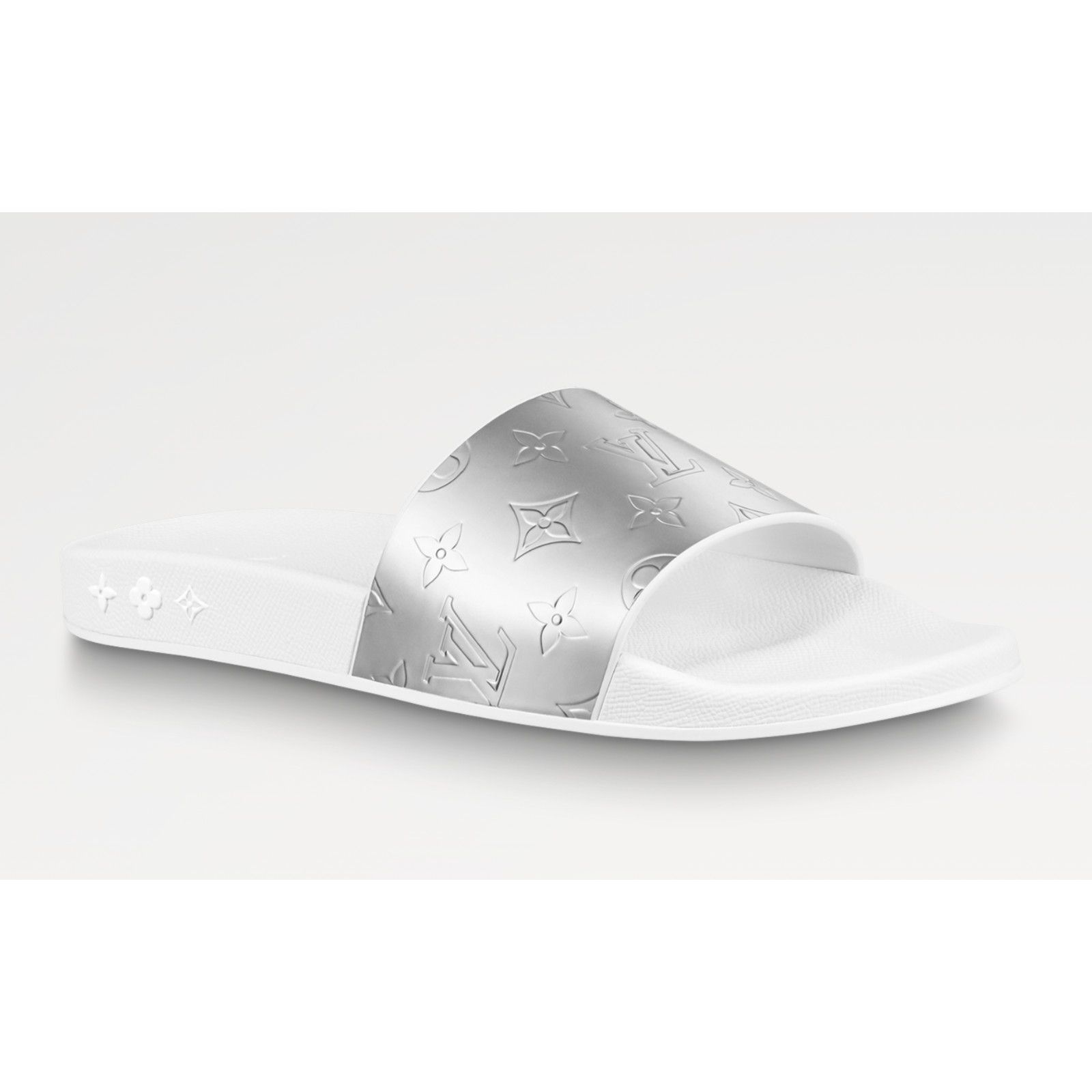 Louis Vuitton Louis Vuitton Silver Monogram Slide Sandal UK 9 US 10 11 Size US 10 / EU 43 - 1 Thumbnail