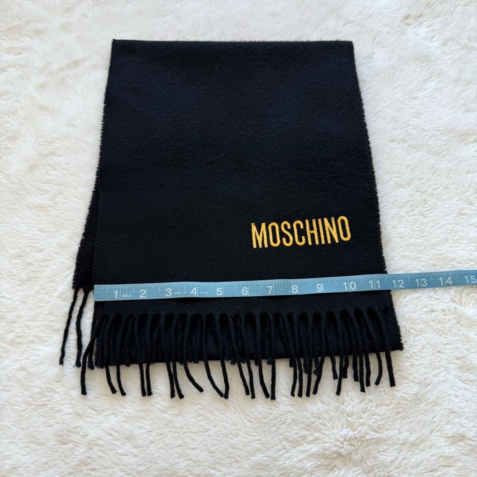 Moschino Moschino unisex black scarf Size ONE SIZE - 2 Thumbnail