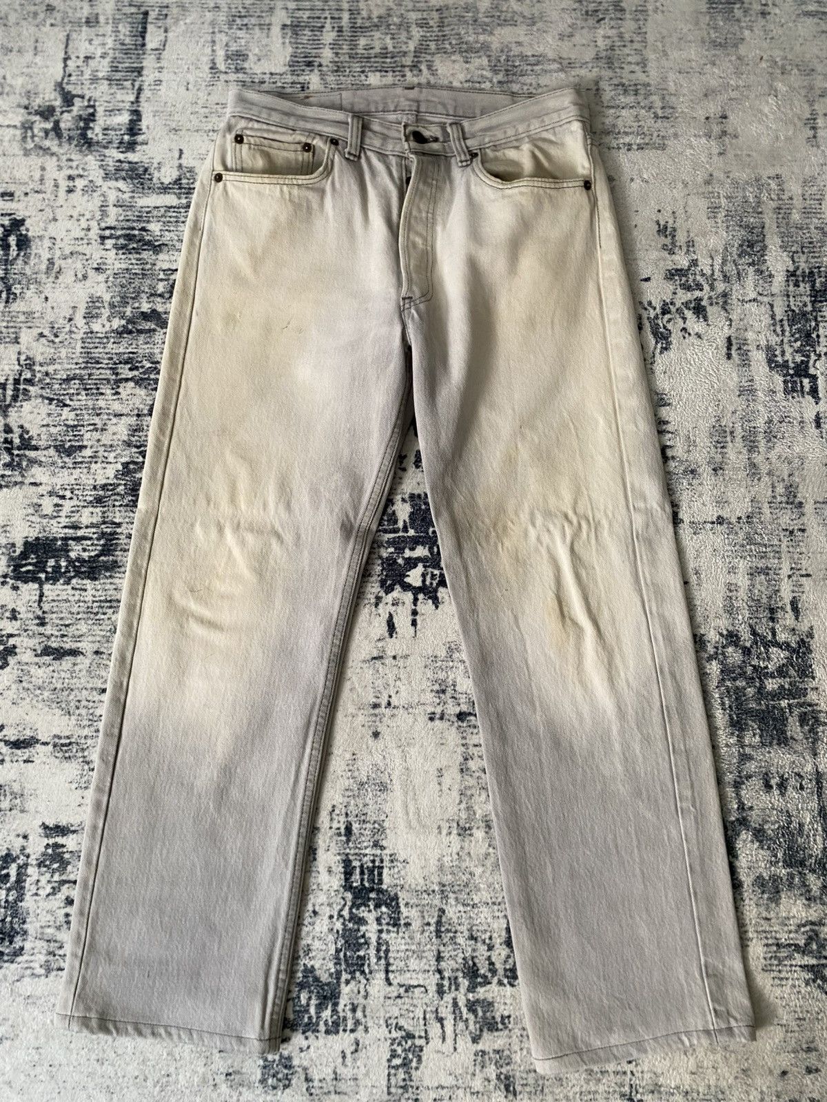 Levi's Levi’s Vintage 80s 90s 501 Mens Jeans Bleached and Faded Size US 30 / EU 46 - 2 Thumbnail