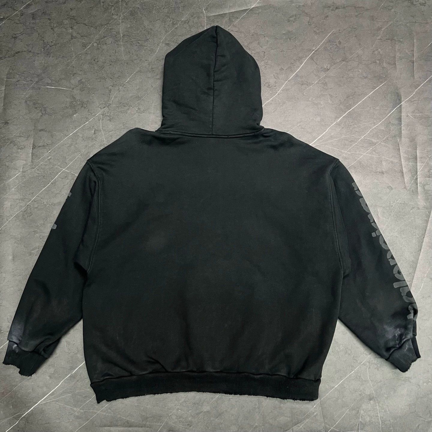 Balenciaga Balenciaga Splatter-Paint Distressed Hooded Sweatshirt Size M / US 6-8 / IT 42-44 - 2 Thumbnail