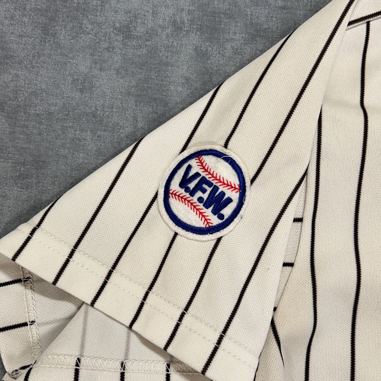 Wilson VTG Wilson VFW pinstripe sportswear baseball jersey mens XL Size US XL / EU 56 / 4 - 7 Thumbnail