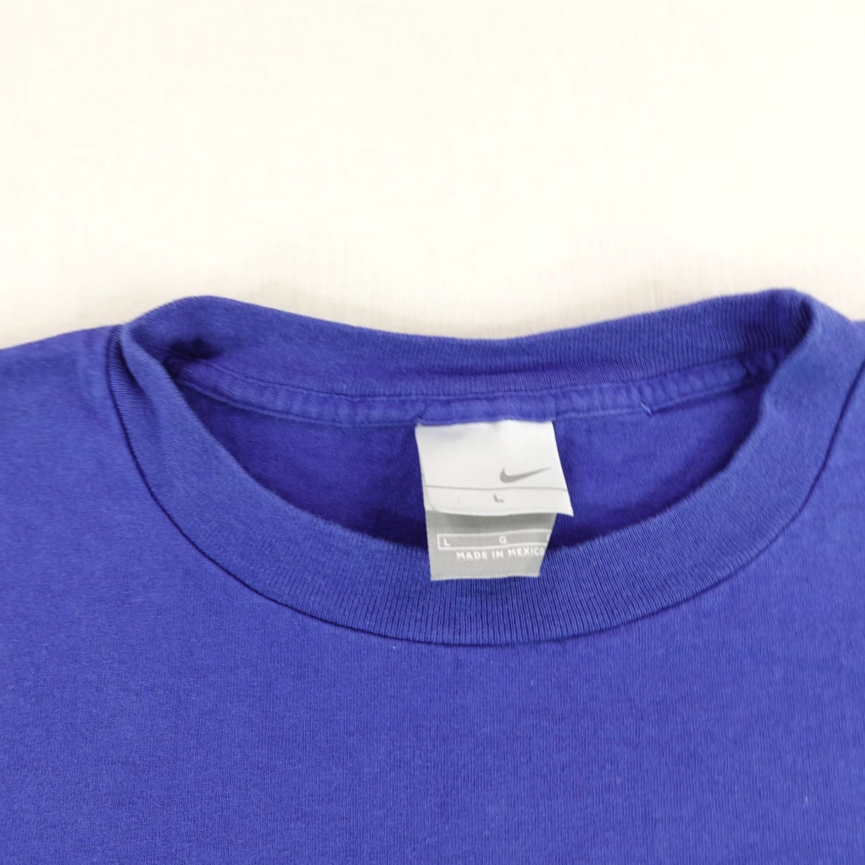 Nike VINTAGE Nike Shirt Basketball Short Sleeve Mens Large Blue Y2K Streetwear Tee Size US L / EU 52-54 / 3 - 3 Thumbnail