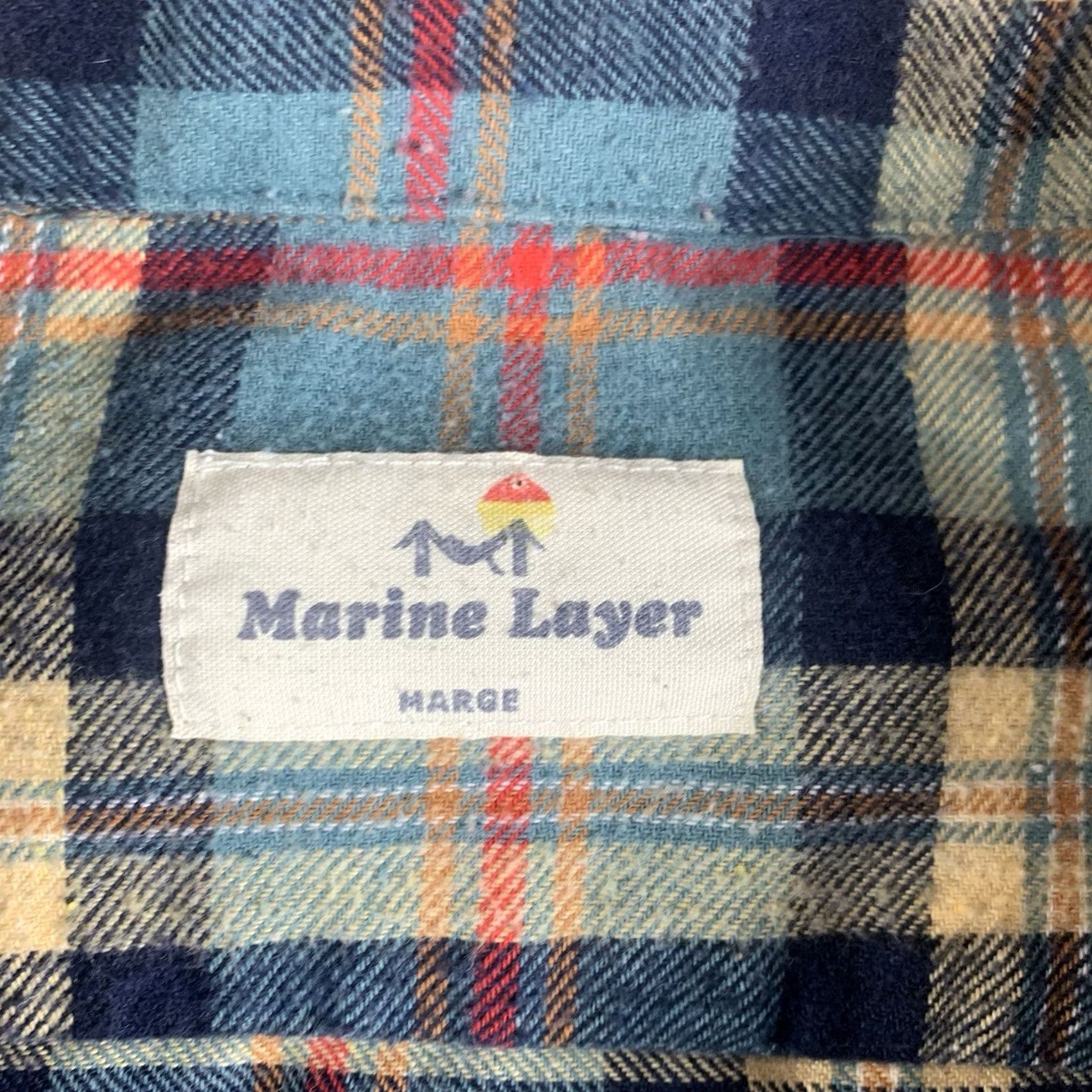 Marine Layer Marine Layer Shirt Men's Large Blue Plaid Flannel Long Sleeve Button Up Size US L / EU 52-54 / 3 - 3 Thumbnail