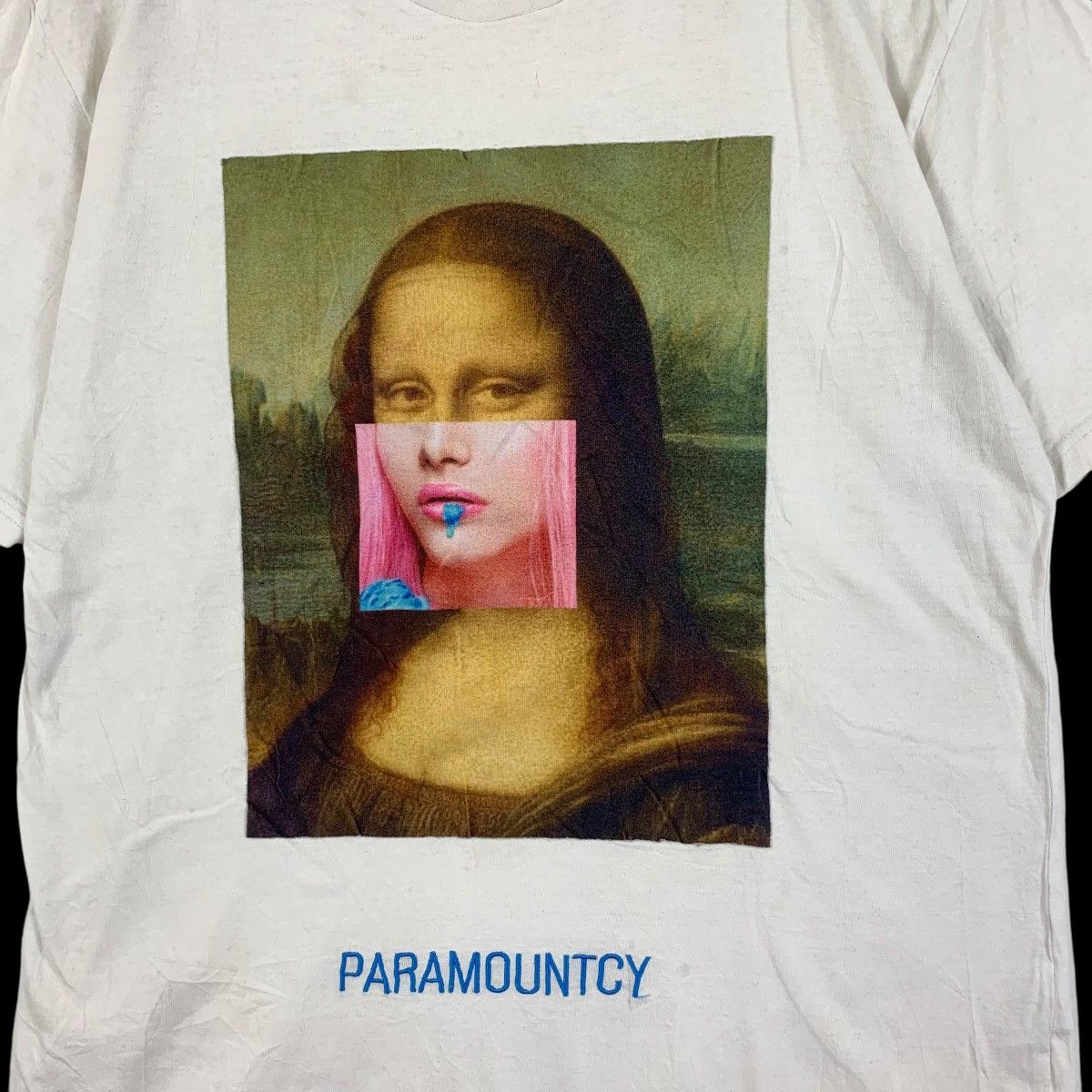 Vintage NOVEL PARAMOUNTCY MONA LISA Portrait Tee Shirt Top Size M / US 6-8 / IT 42-44 - 3 Thumbnail